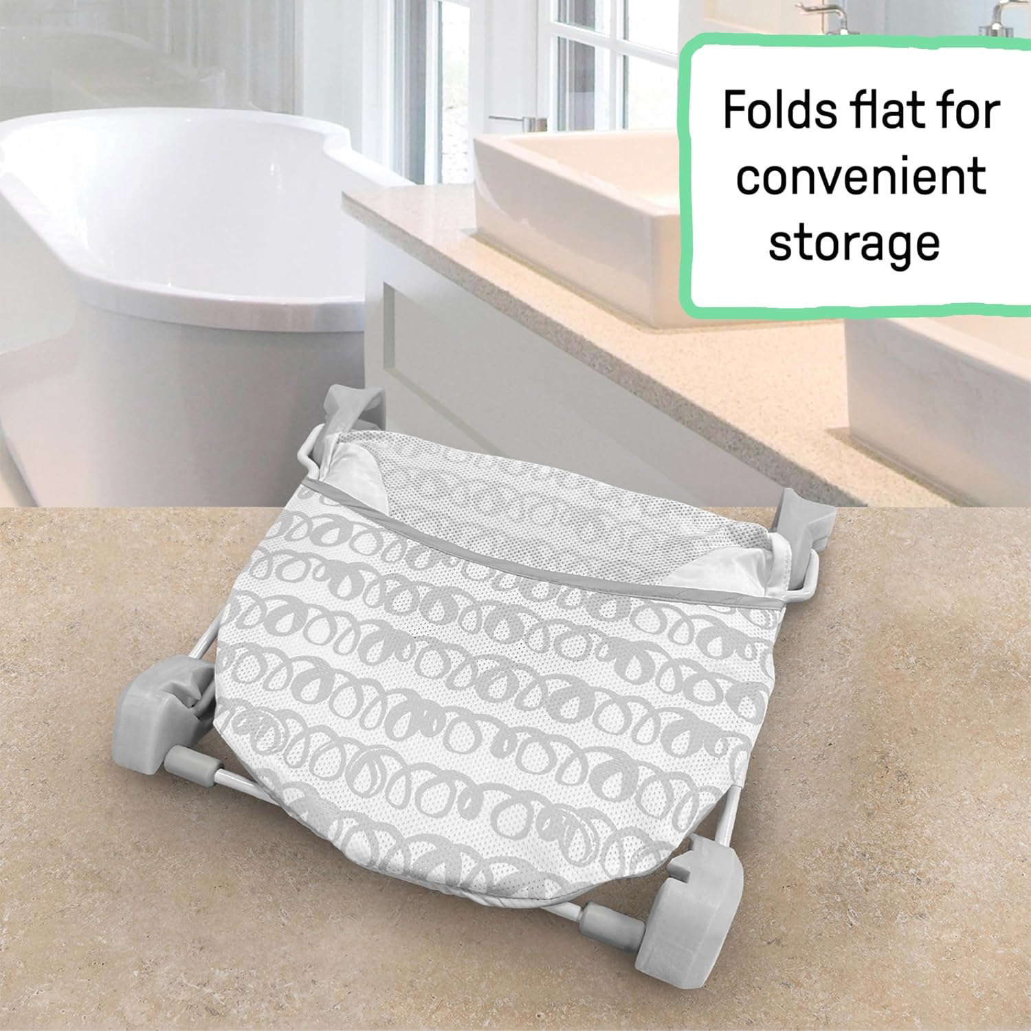 Ingenuity Foldaway 2-Position Baby Bath Seat, Adjustable Support for S