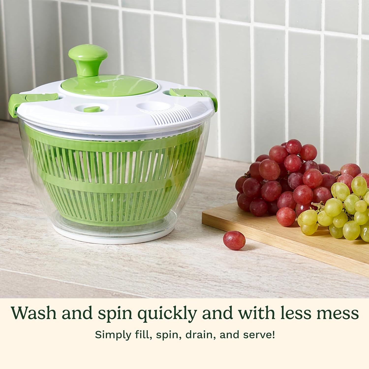 Cuisinart Salad Spinner- Wash, Spin & Dry Salad Greens, Fruits & Veget