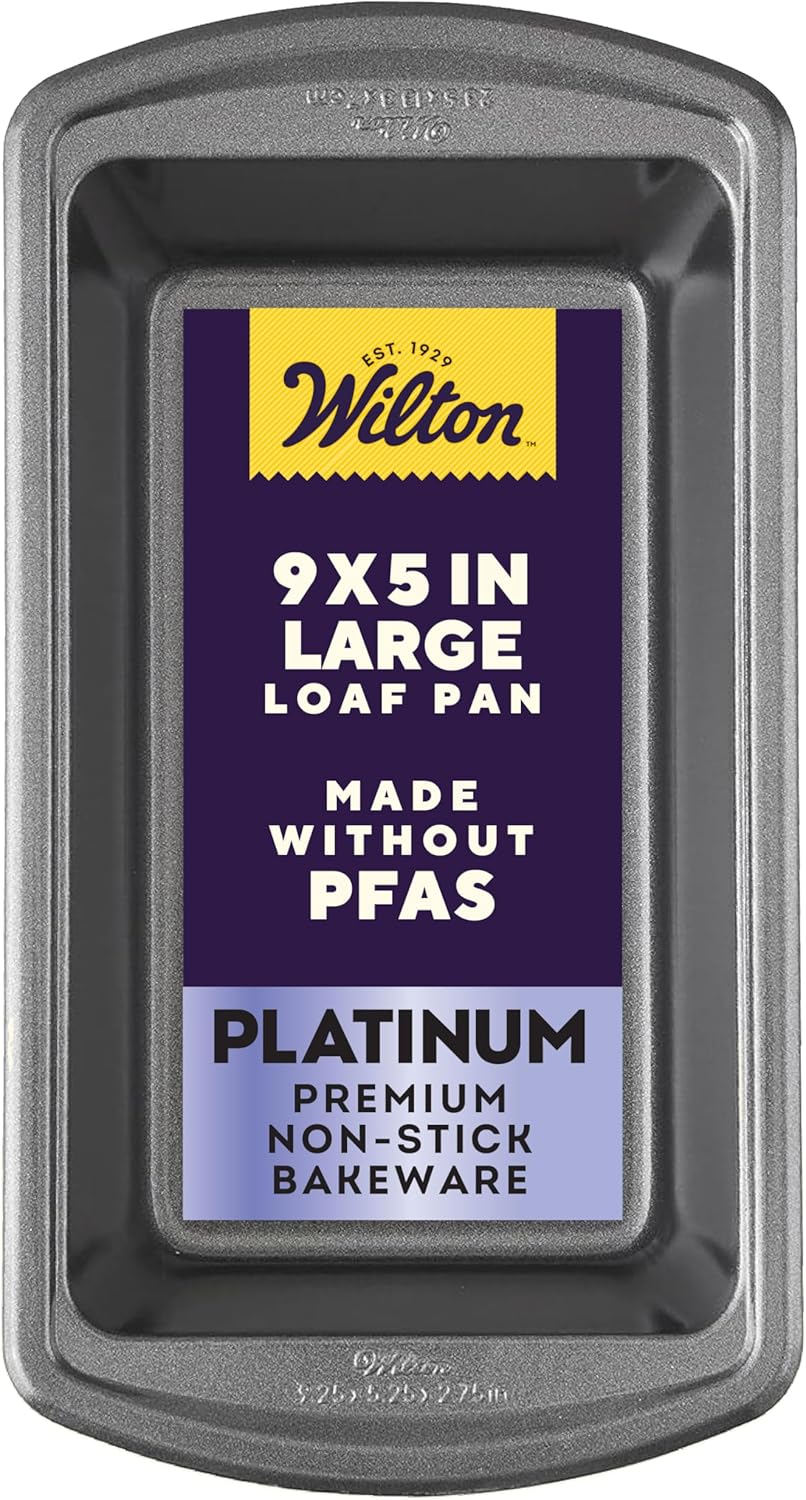 Wilton Platinum Non-Stick 9 x 5 in Loaf Pan, Stainless Steel Bakeware,