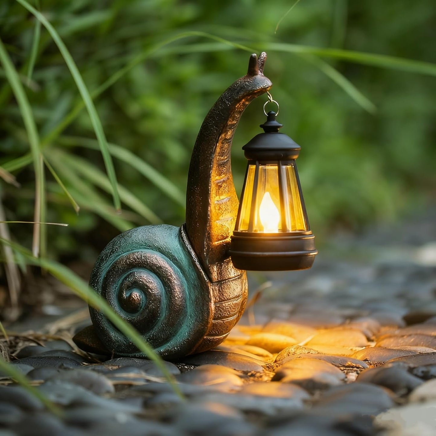 Solar Garden Snail Statue,Garden and Home Decor,Valentines Day Decorat