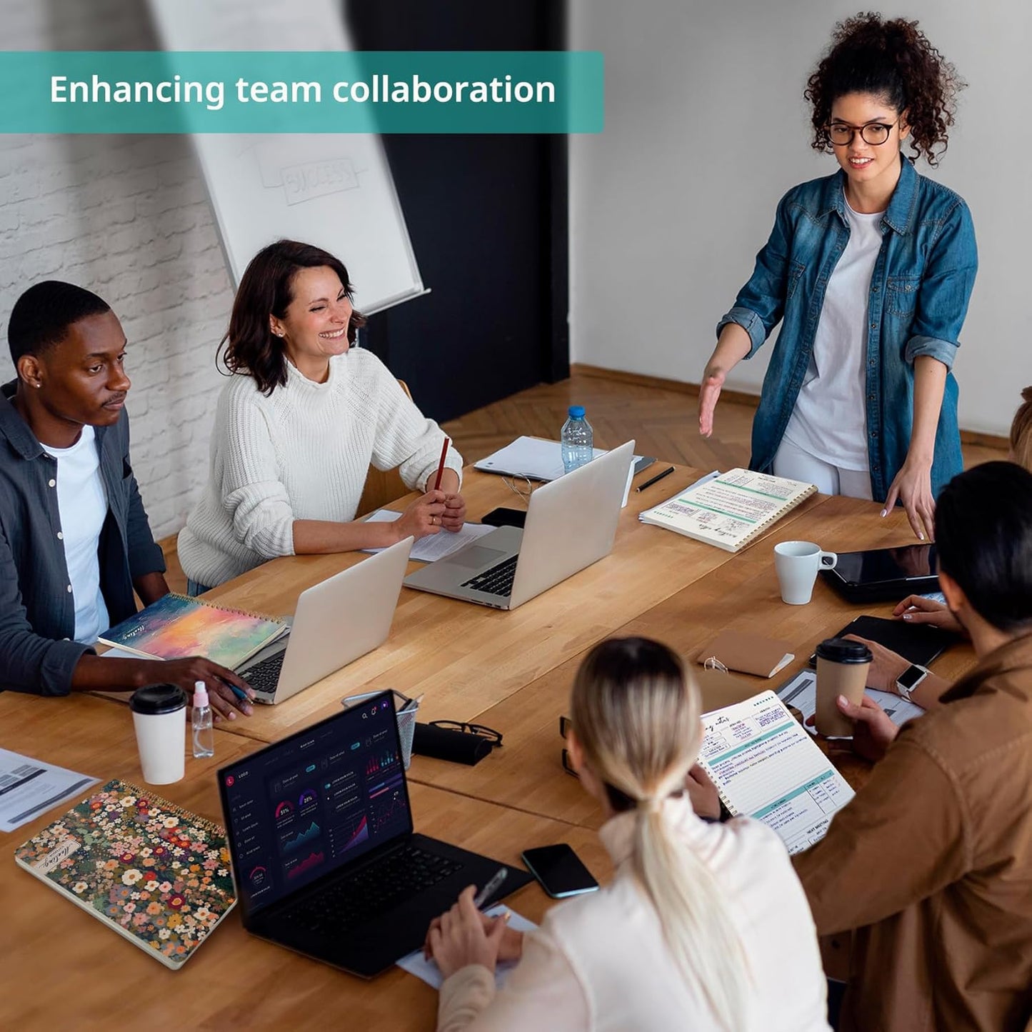 Meeting Notebook for Work Organization - Work notebook with action ite