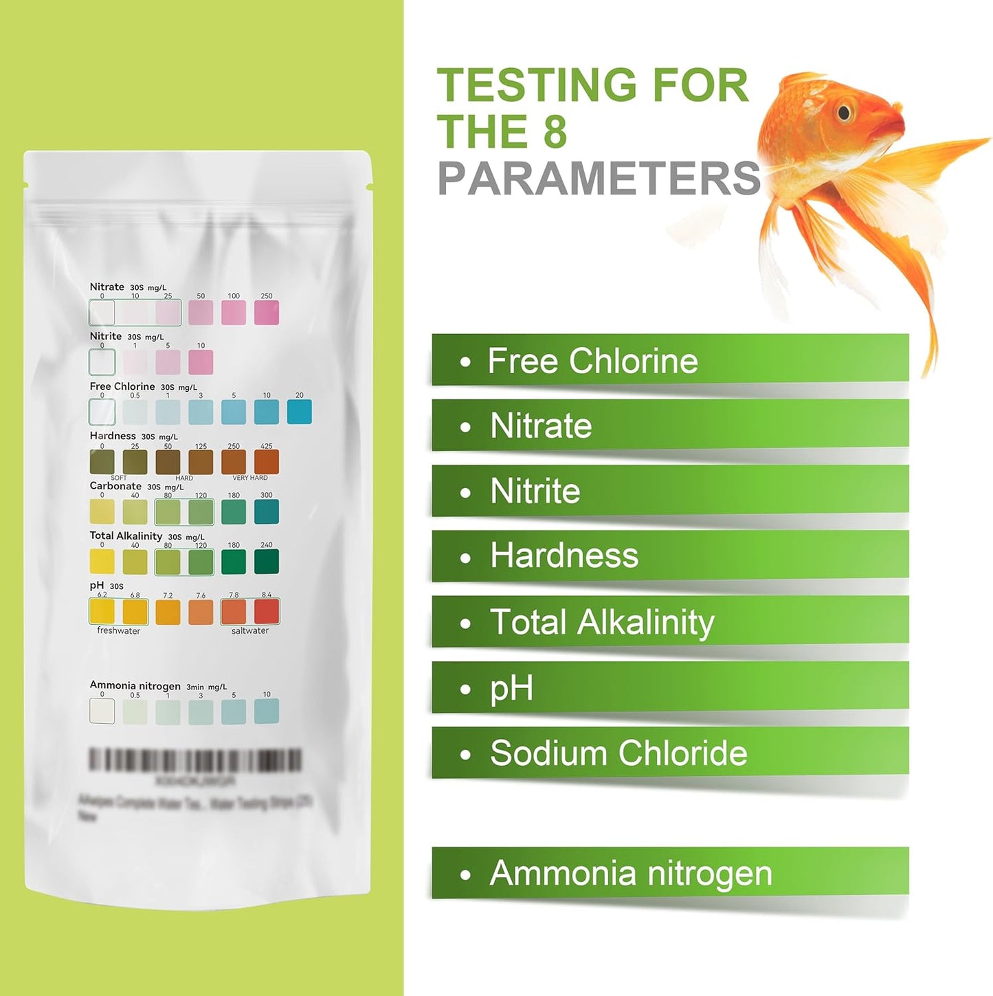 AAwipes Aquarium Ammonia Test Strips 8-in-1 |25 Strips | Quick & Accur