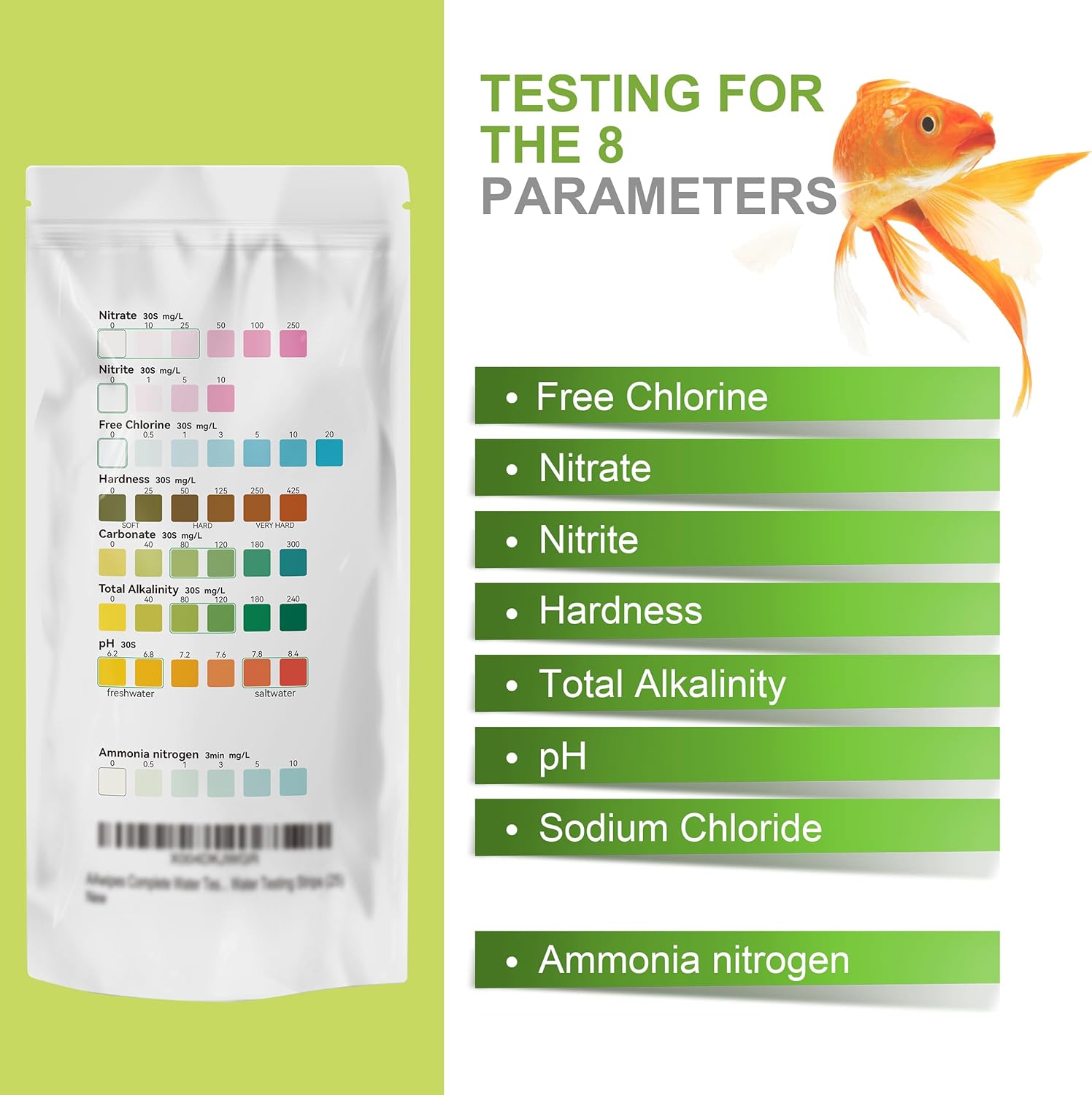 AAwipes Aquarium Ammonia Test Strips 8-in-1 |25 Strips | Quick & Accur