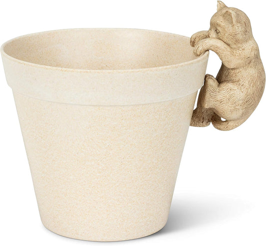 Abbott Collection 27-PEEK-450 Hanging Cat-Antq Wht-4" H, 4 inches H, Antique White