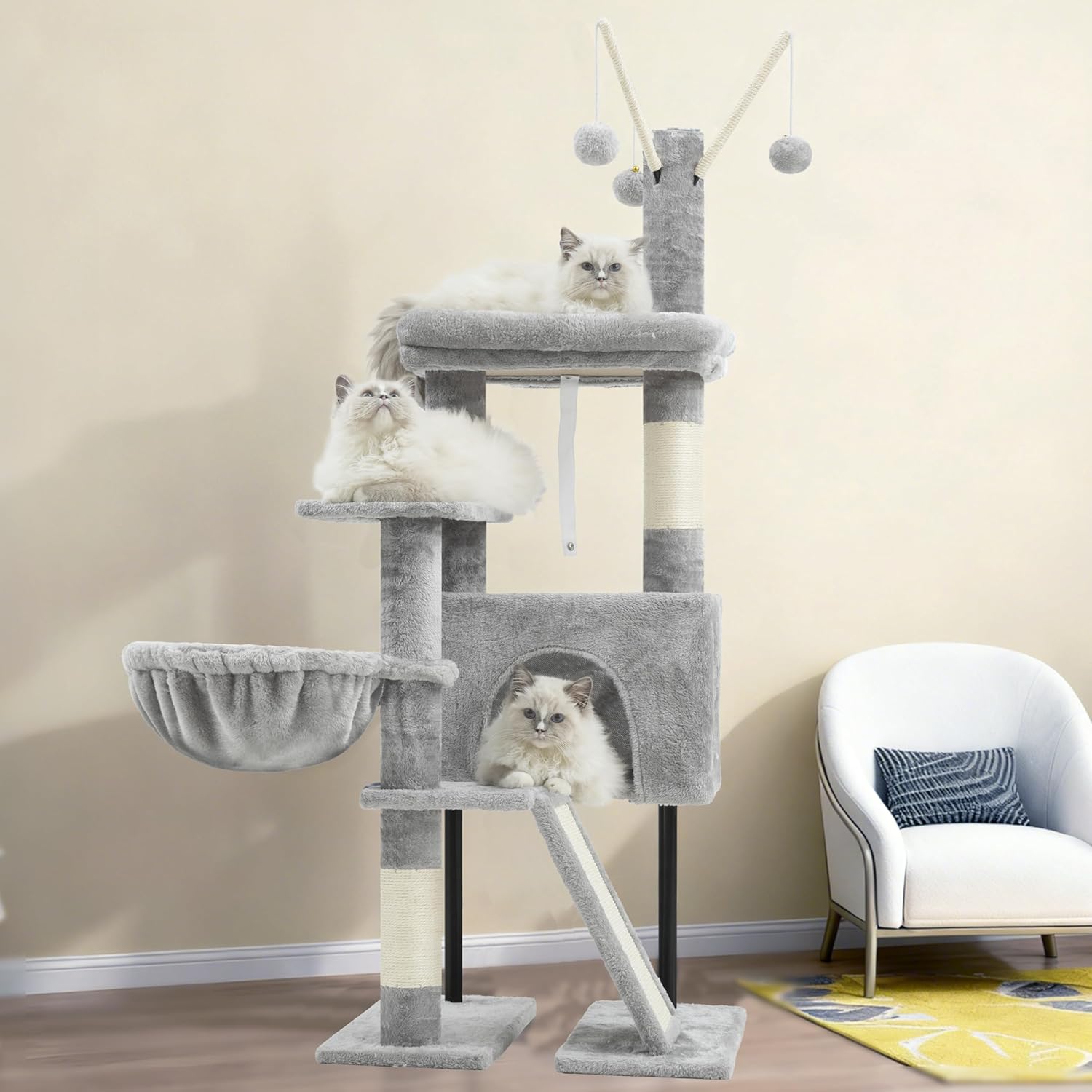 Cat Tree for Indoor Cats, Cat Tower with Scratching Post for Small Cat