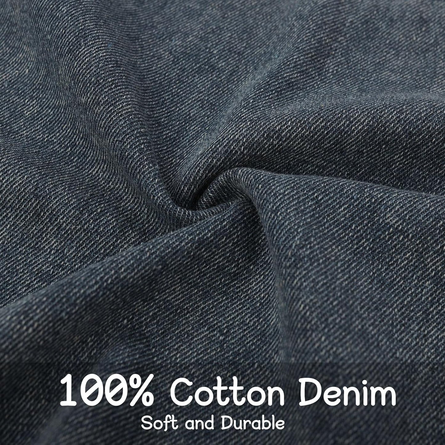 Surblue Cotton Denim Apron with Pockets Adjustable Jean Apron for Man Woman for Kitchen, BBQ, Garden, Workshop