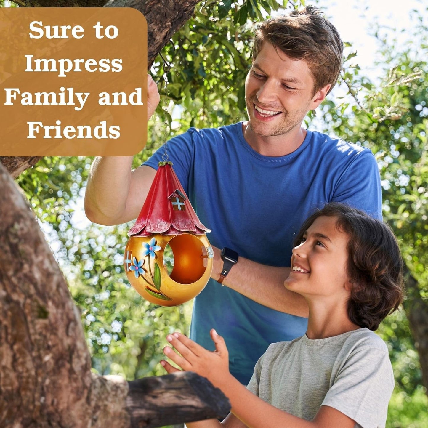 Muldale Solar Bird Feeder - Light Up Hanging Bird Feeders - Cute Fairy