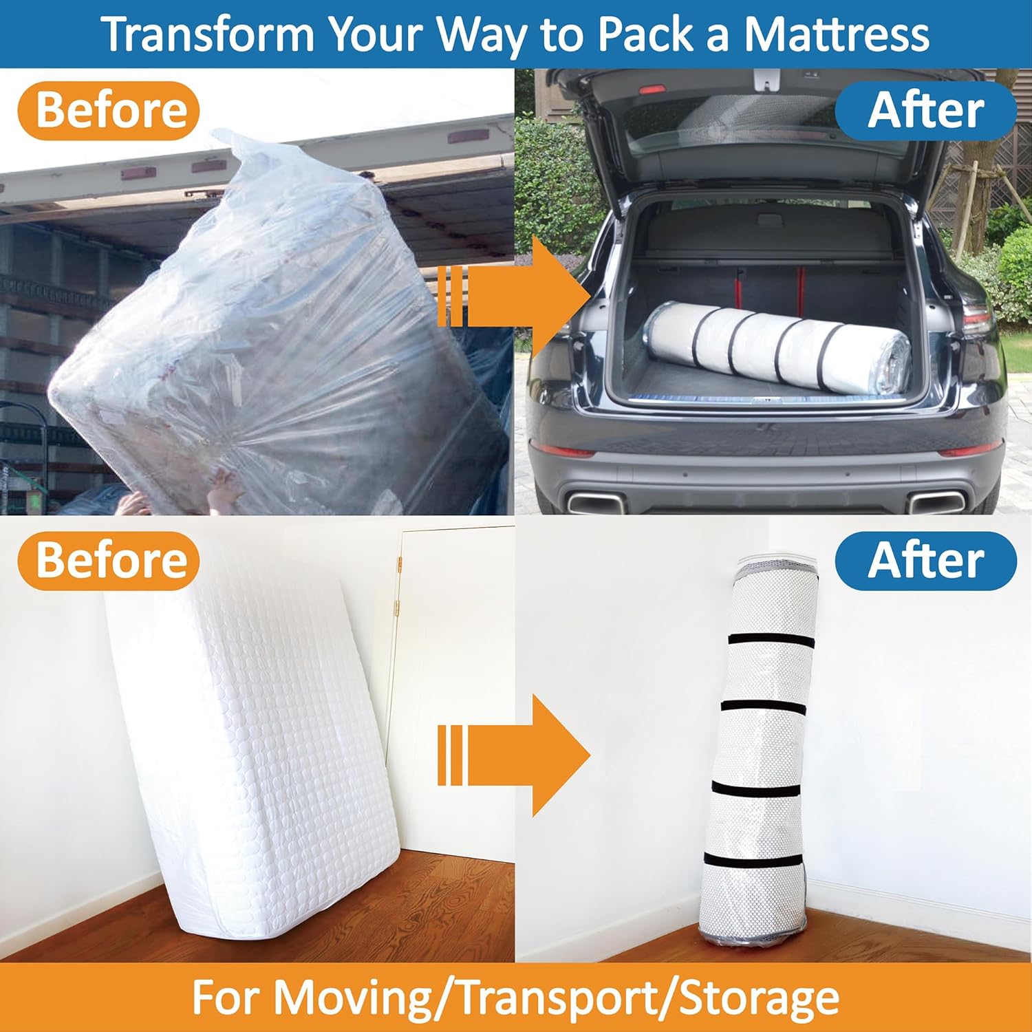 Storage Logic Foam Mattress Vacuum Bag for Moving, Storage, Vacuum Sea