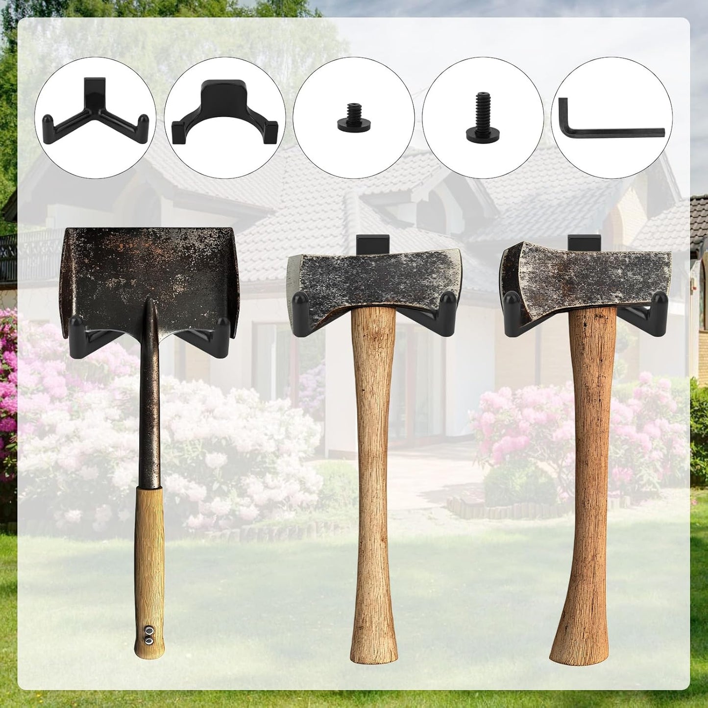 21pcs Tool Storage Hooks, Black Y/U-Shape Hooks with Screw Wrench Hang