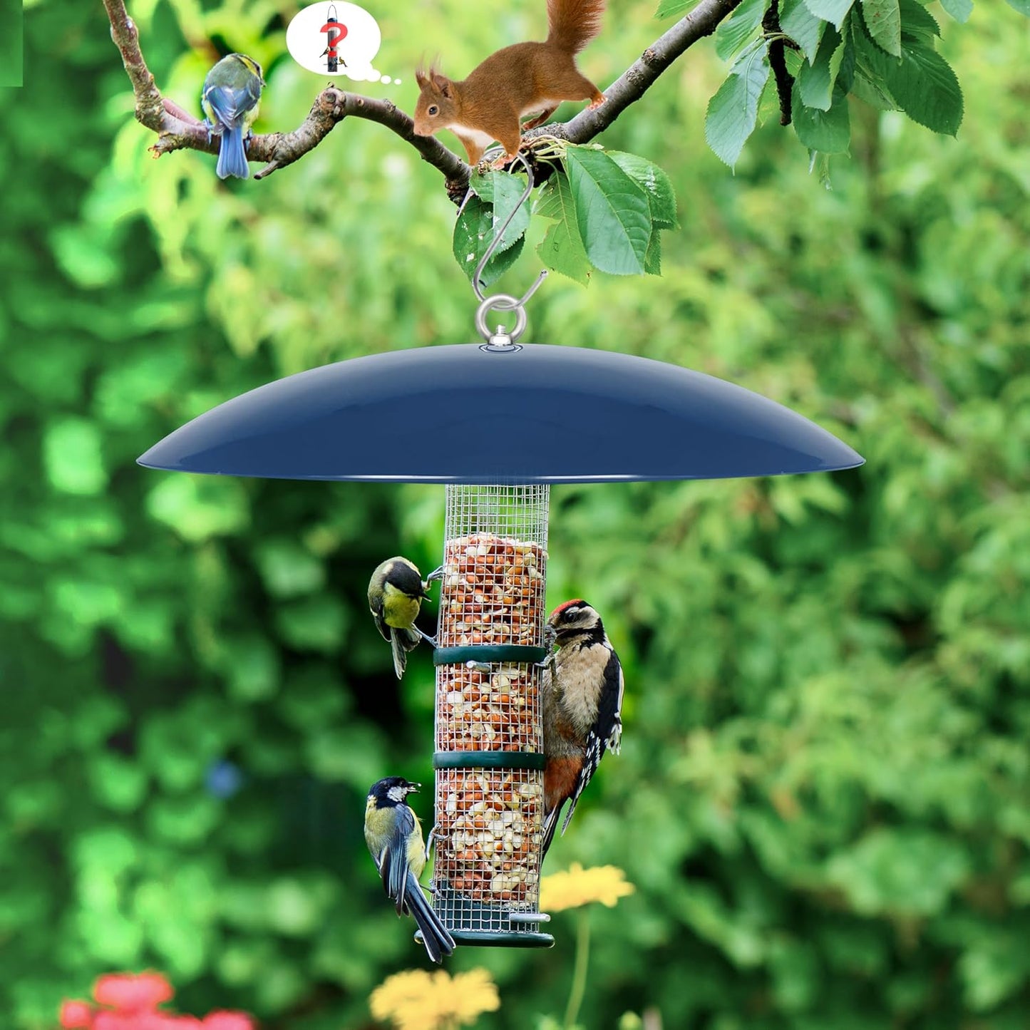 Bird Feeder Dome Guard,Squirrel Baffle for Hanging Feeder,13-Inch Cove