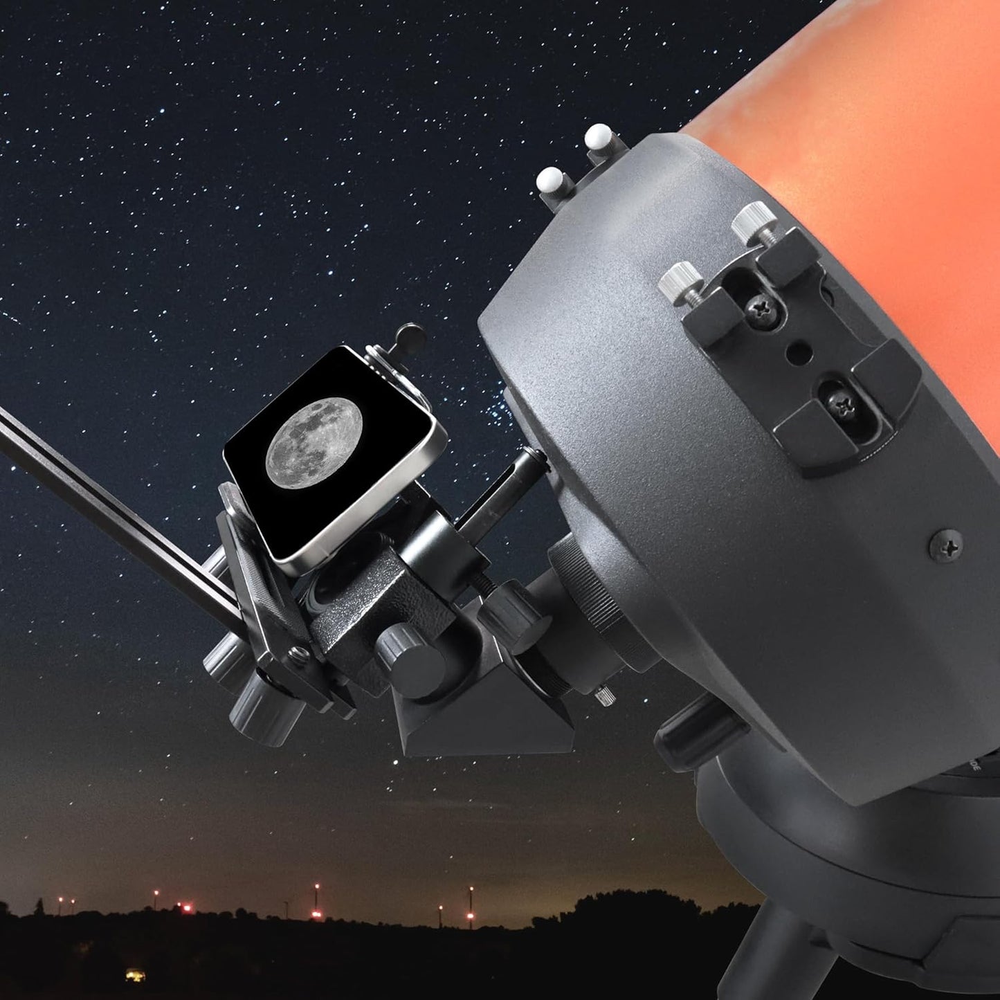 Universal Metal Telescope Camera Phone Adapter - Fits Almost All Cell Phone & Cameras Compatible with Spotting Scope Binoculars, Monoculars, Telescope, Microscopes