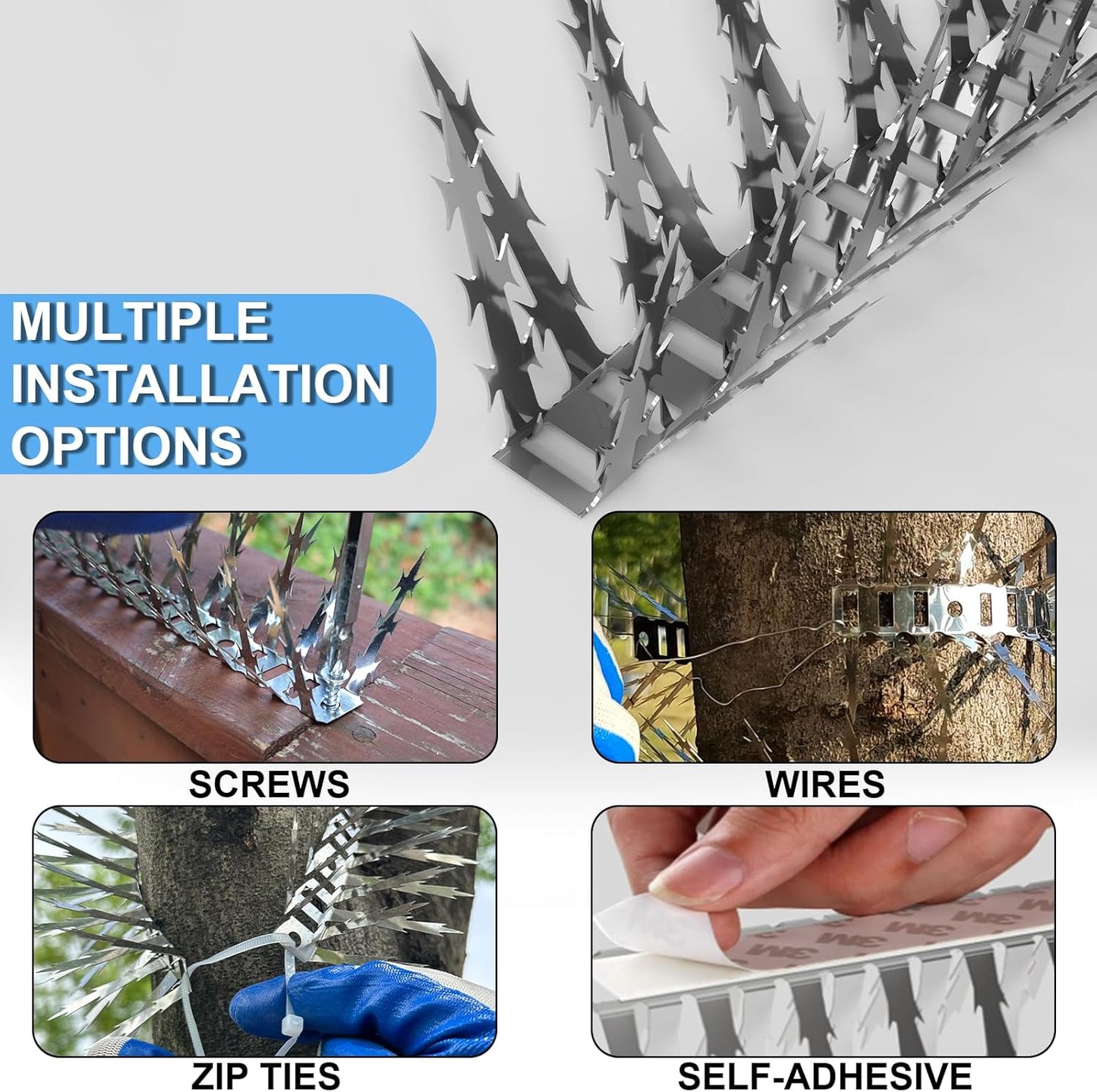 Bird Spikes Squirrel Proof Baffle for Bird Feeders, Avoid Climb Spikes