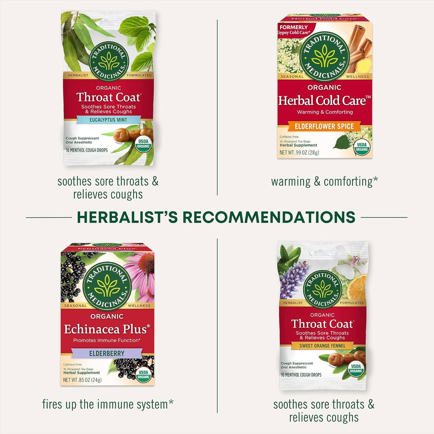 Traditional Medicinals Organic, Throat Coat Tea, Eucalyptus & Slippery