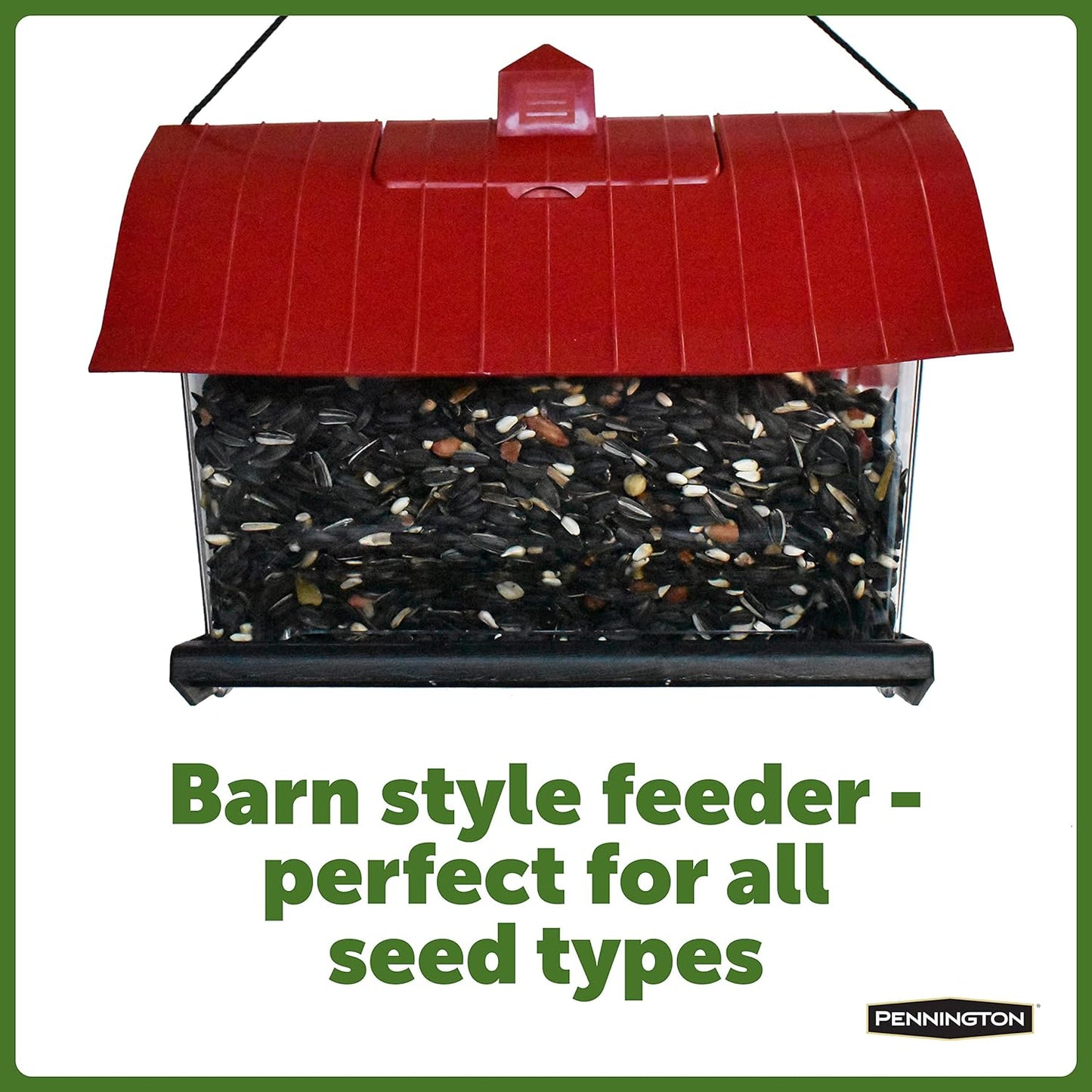 Pennington Country Barn Hopper Bird Feeder, 4.5-Pound Capacity Bird Feeders