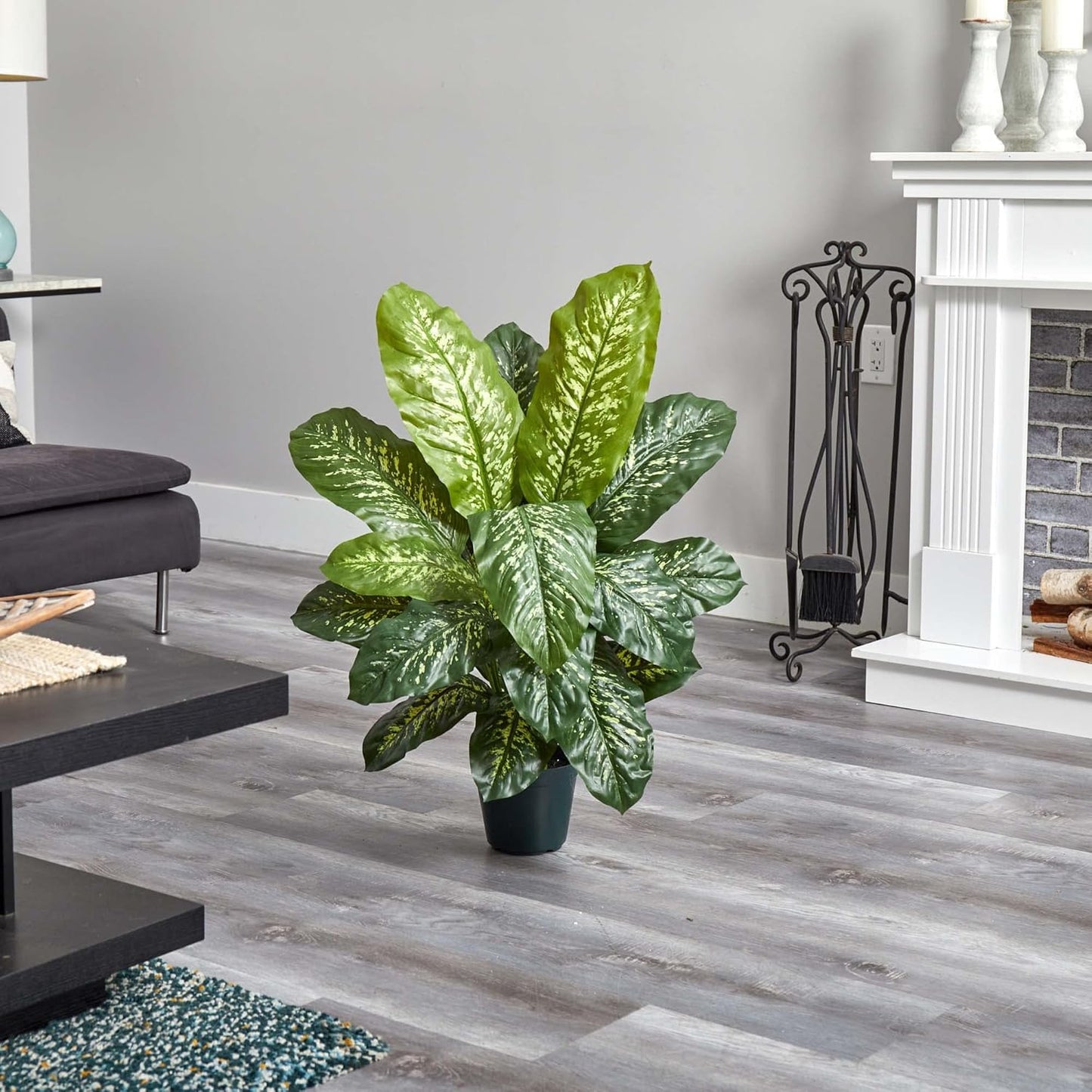 Nearly Natural 34in. Dieffenbachia Artificial Plant (Real Touch)