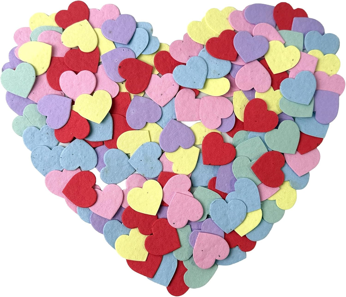 Heart Confetti Seed Paper – 500pcs Lightweight Plantable Confetti Embedded with Wildflower Seeds, Use for Wedding, Bridal or Baby Showers, Anniversaries, Heart Party Favors, Birthday Party