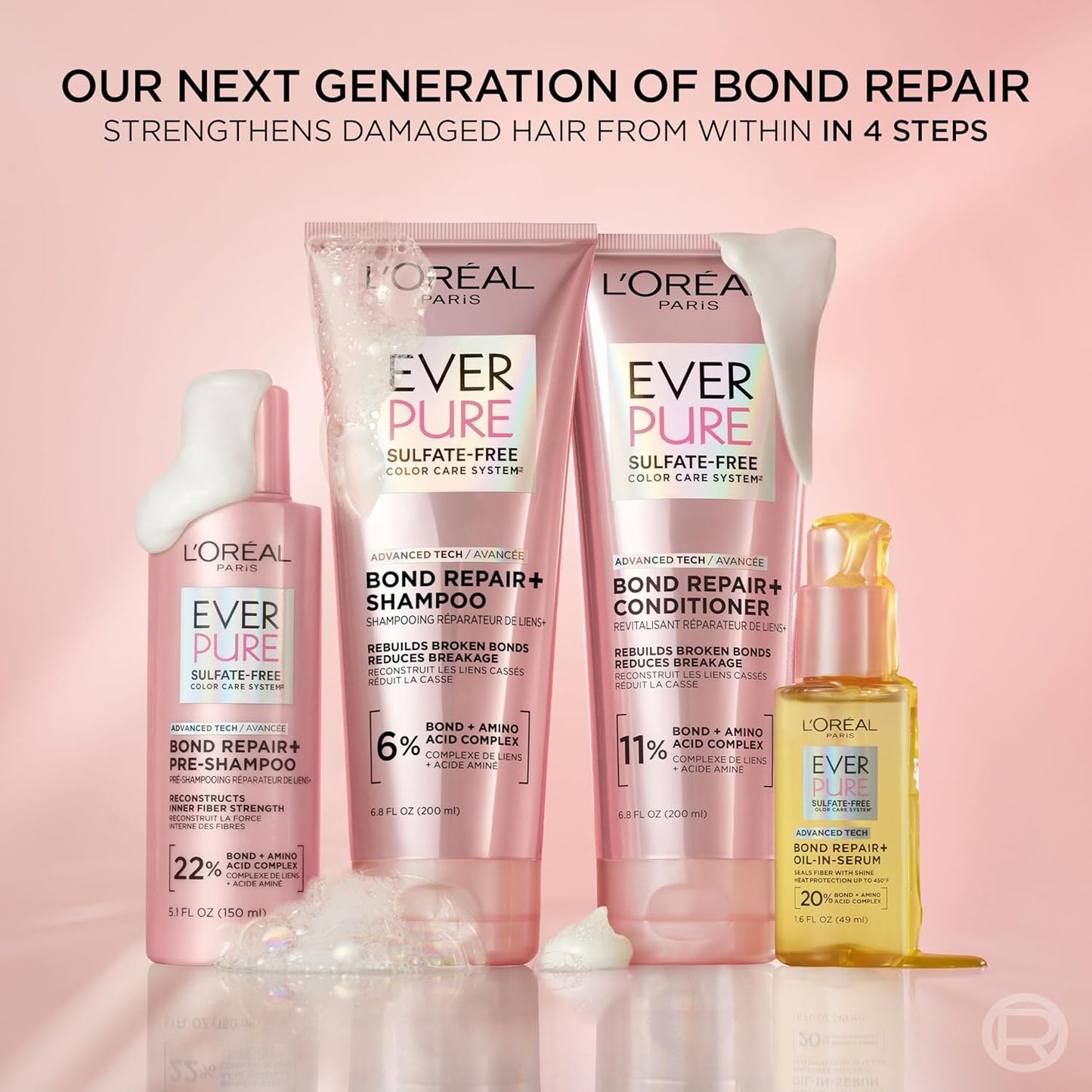 L'Oreal Paris EverPure Sulfate-Free Vegan Hair Care Kit - Shampoo and 