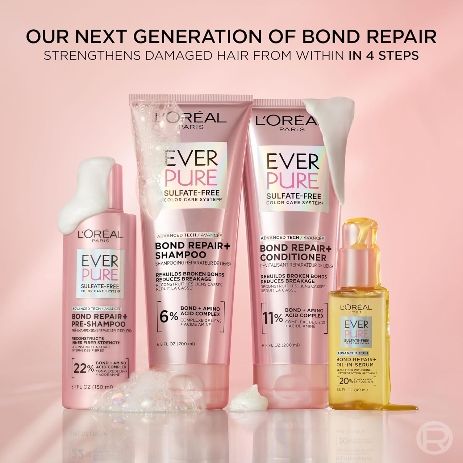 L'Oreal Paris EverPure Sulfate-Free Vegan Hair Care Kit - Shampoo and 