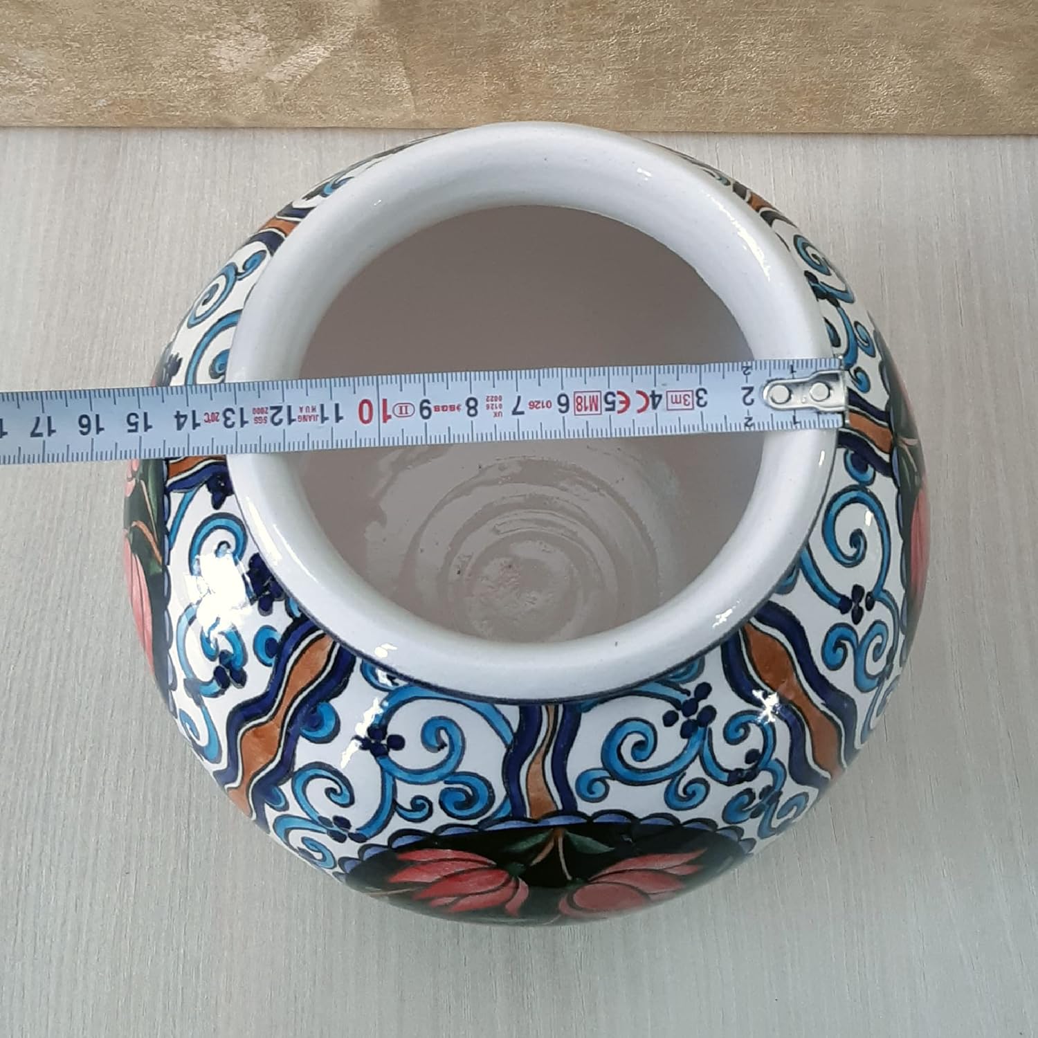 Handmade Ceramic Planter Pot, Decorated Planter Pot, Handmade Planter 