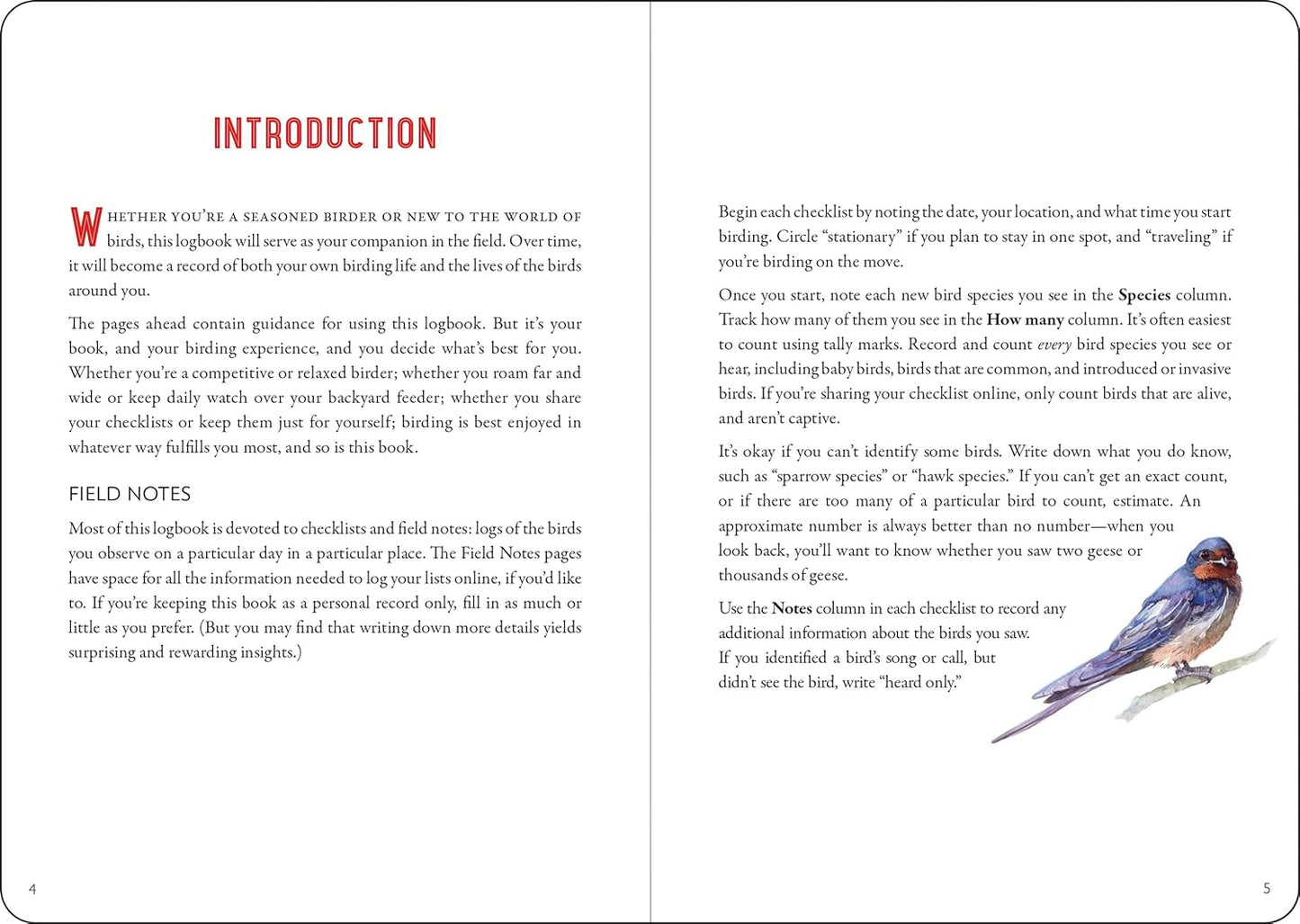 The Birder's Logbook (Organizer, checklists)