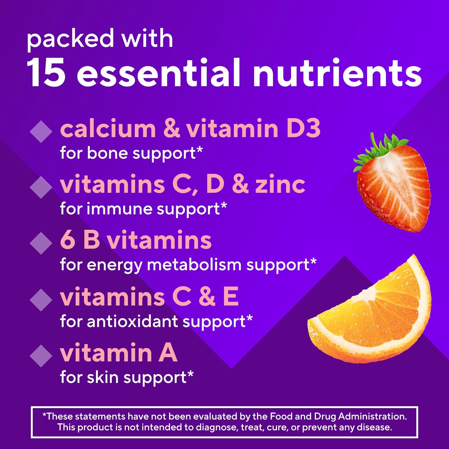 vitafusion GLP-1 Support Multivitamin, Vitamin and Mineral Blend, 15 E
