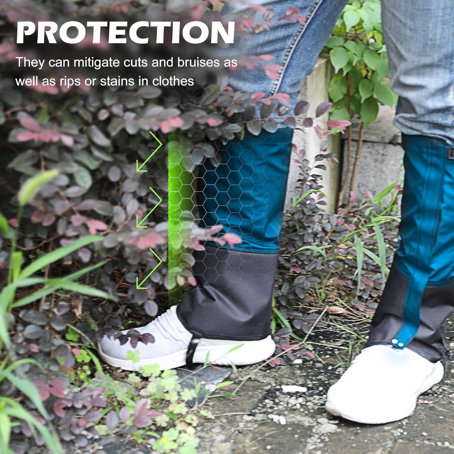 Tlswshsy Trimmer Brush Leg Gaiters-Waterproof Leg Guards for Trimming-