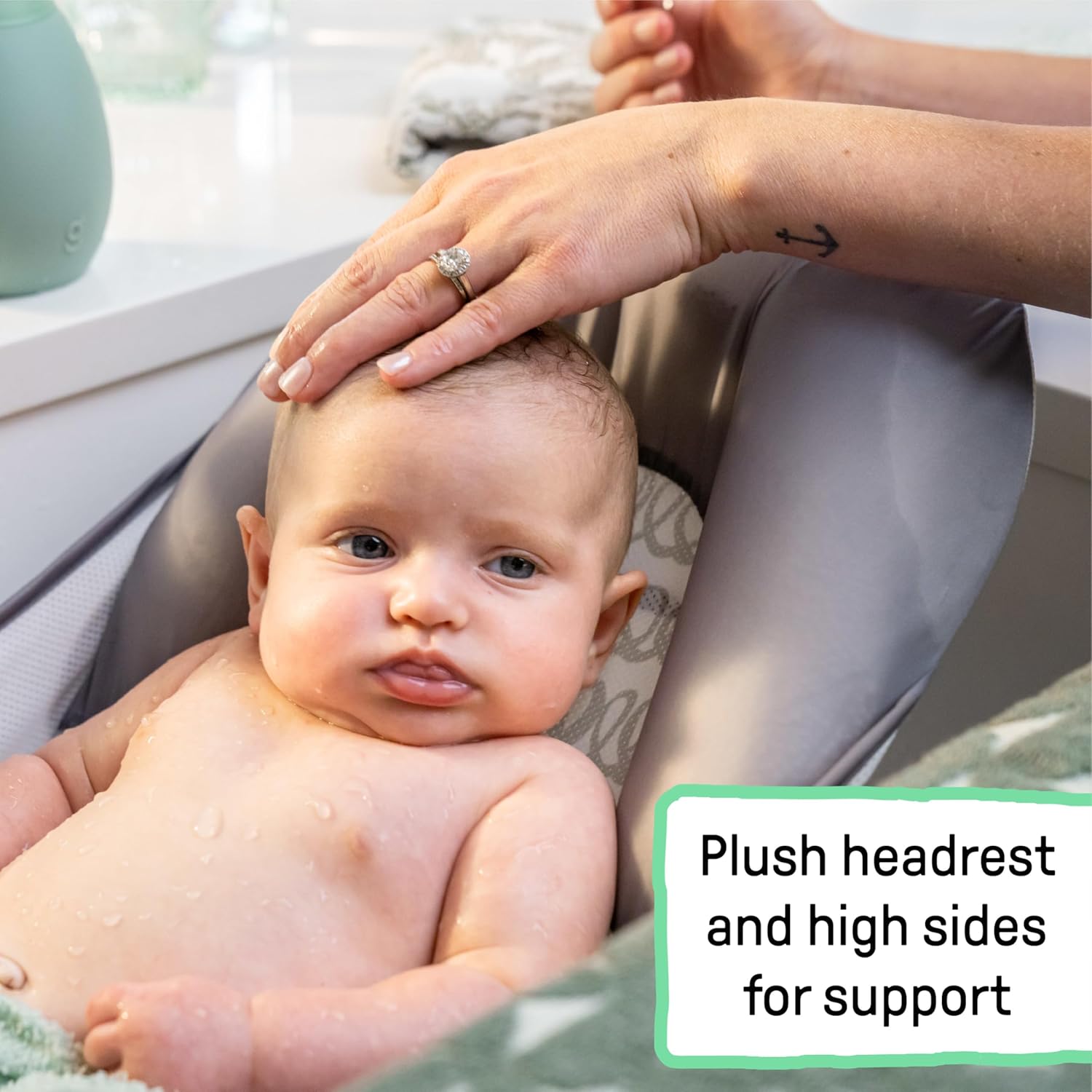 Ingenuity Foldaway 2-Position Baby Bath Seat, Adjustable Support for S