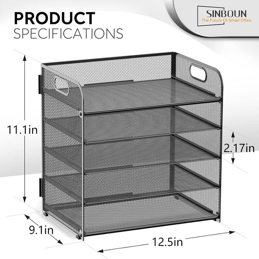 Letter Tray Paper Organizer 5-Tier Desk Organizer File Organizer Paper