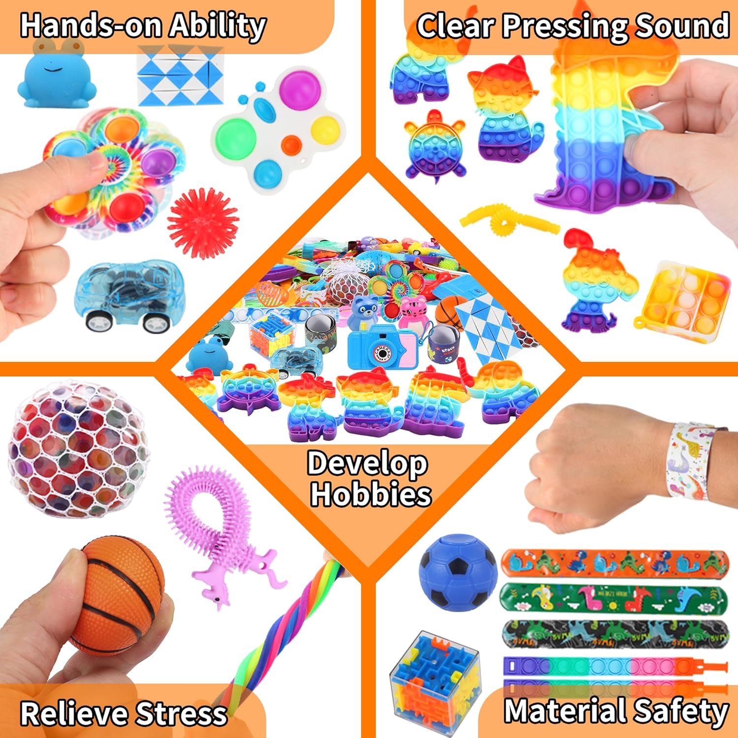 1000 Pcs Party Favors for Kids, Fidget Toys Bulk, Birthday Gift Toys, 