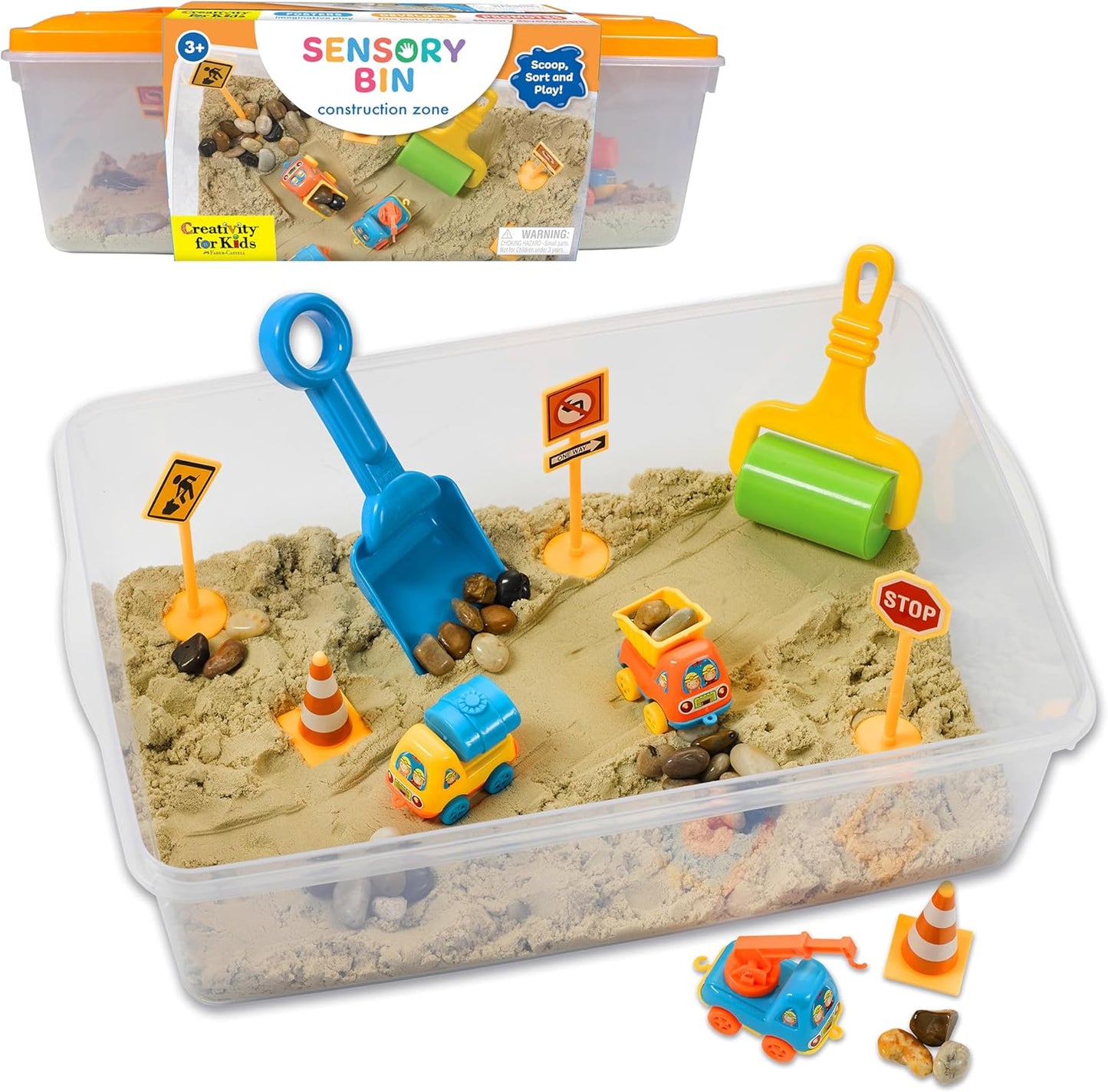 Creativity for Kids Sensory Bin: Construction Zone Playset - Preschool