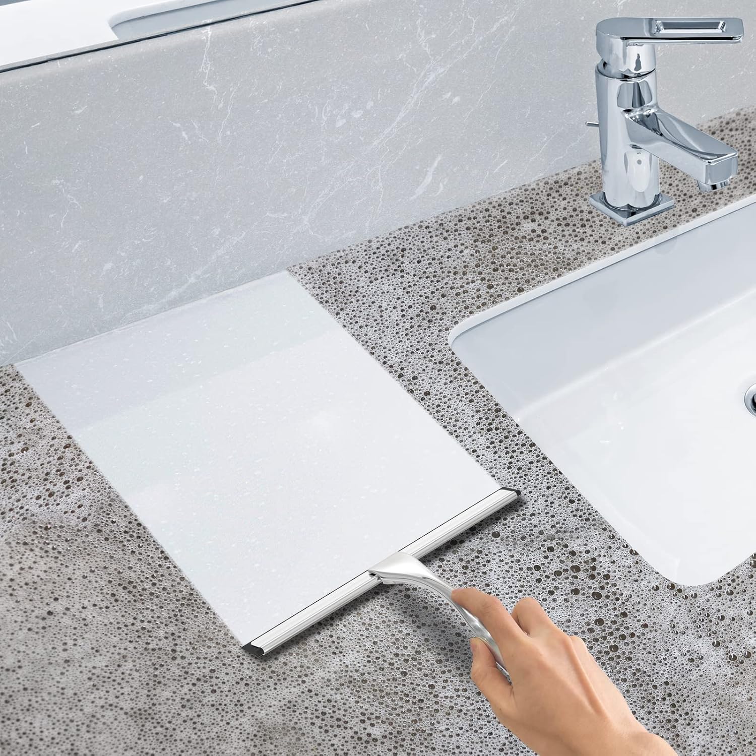 All-Purpose Stainless Steel Shower Squeegee for Shower Glass Door with