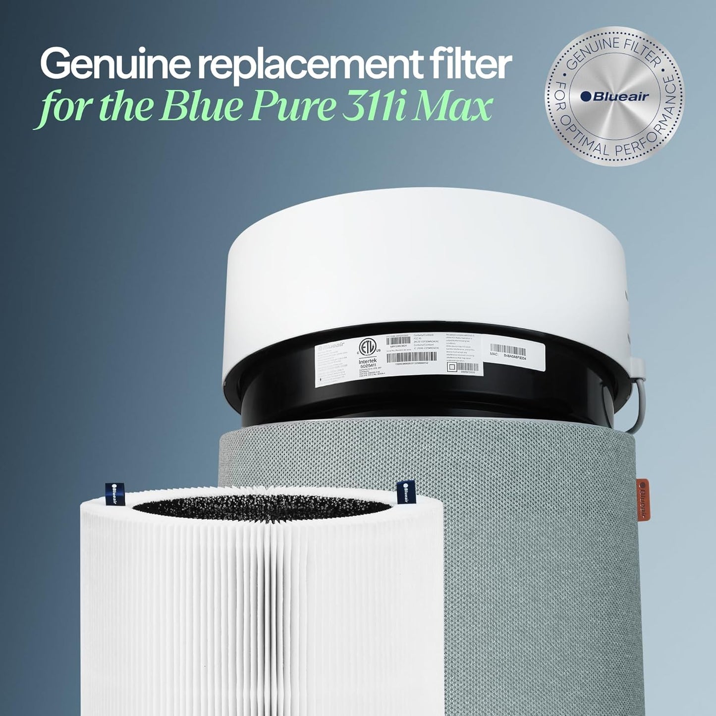 BLUEAIR Genuine Filter for Blue Pure 311i Max Air Purifier