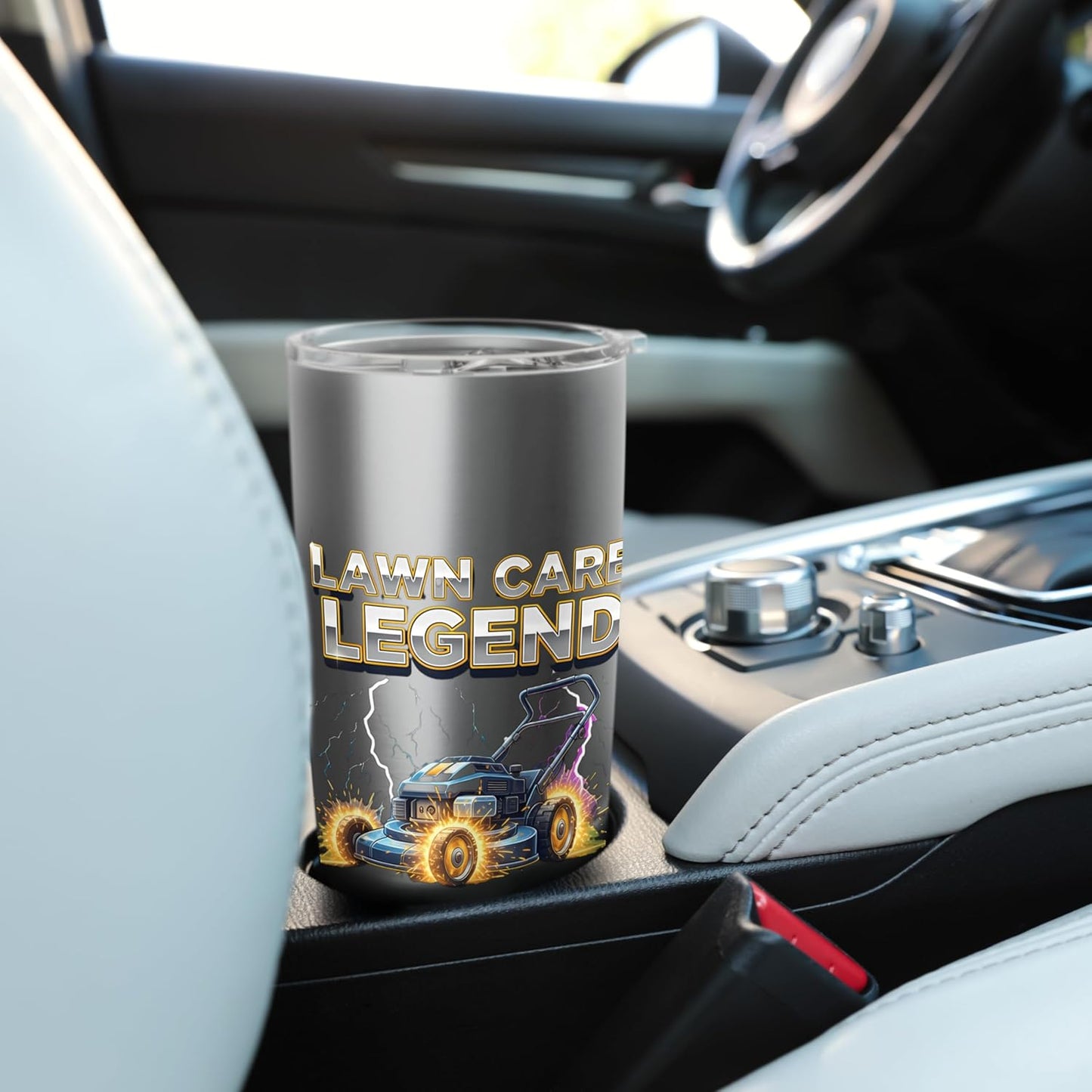 Lawn Care Legend Enthusiast Mowing Power Vintage Retro Stainless Steel Insulated Tumbler
