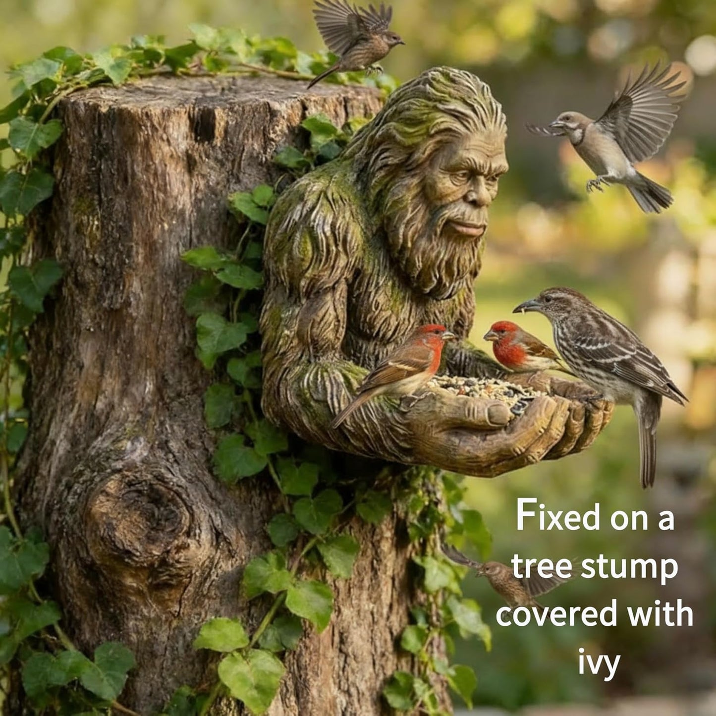 Bigfoot Bird Feeder Sasquatch Sculpture Garden Decor Tree Hugger Outdoor Statue Yard Art Wildlife Feeder Unique Gift Resin