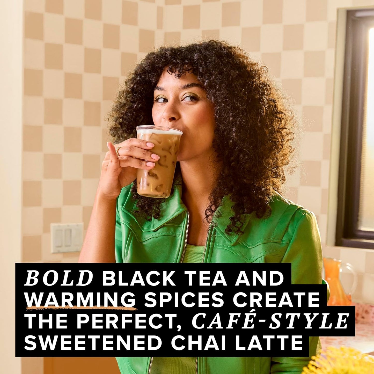 TAZO Classic Chai Latte, Black Tea Concentrate, Easy-to-Serve Caffeina