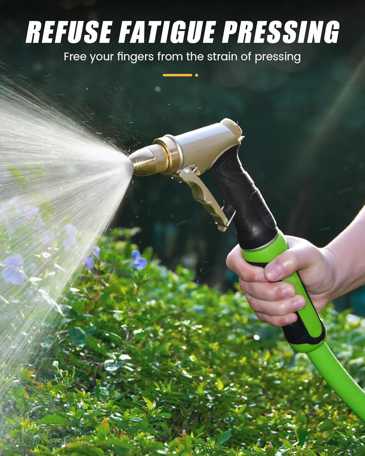 RAINPOINT Garden Hose Nozzle, Upgraded Heavy Duty Metal Spray Nozzle, 