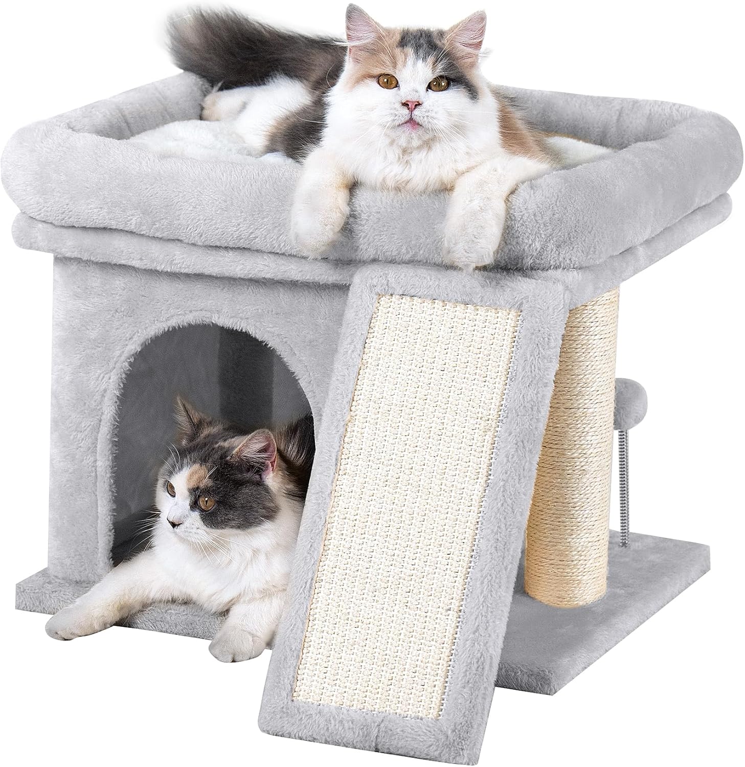 Cat Tree Tower for Large Cat, Cat Bed House with Large Perch for Adult