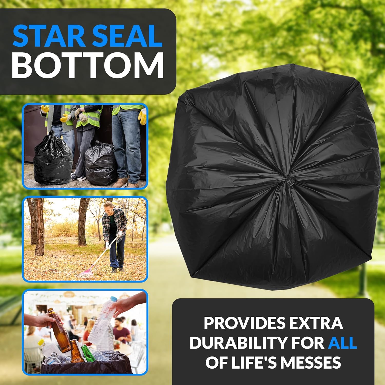 Reli. 40 to 45 Gallon Trash Bags Heavy Duty | 250 Trash Bags | Super S