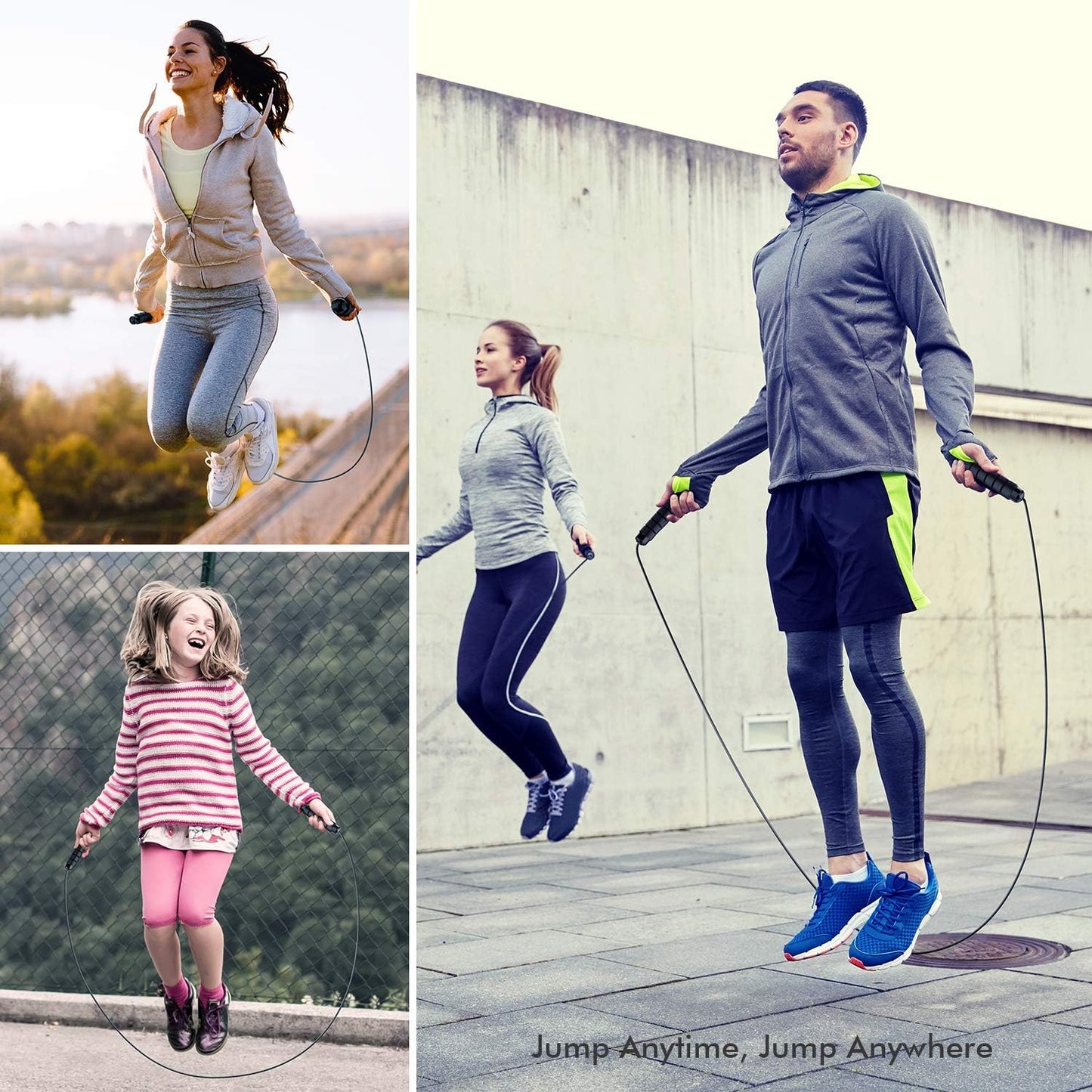 Jump Rope, Tangle-Free Rapid Speed Jumping Rope Cable with Ball Bearin
