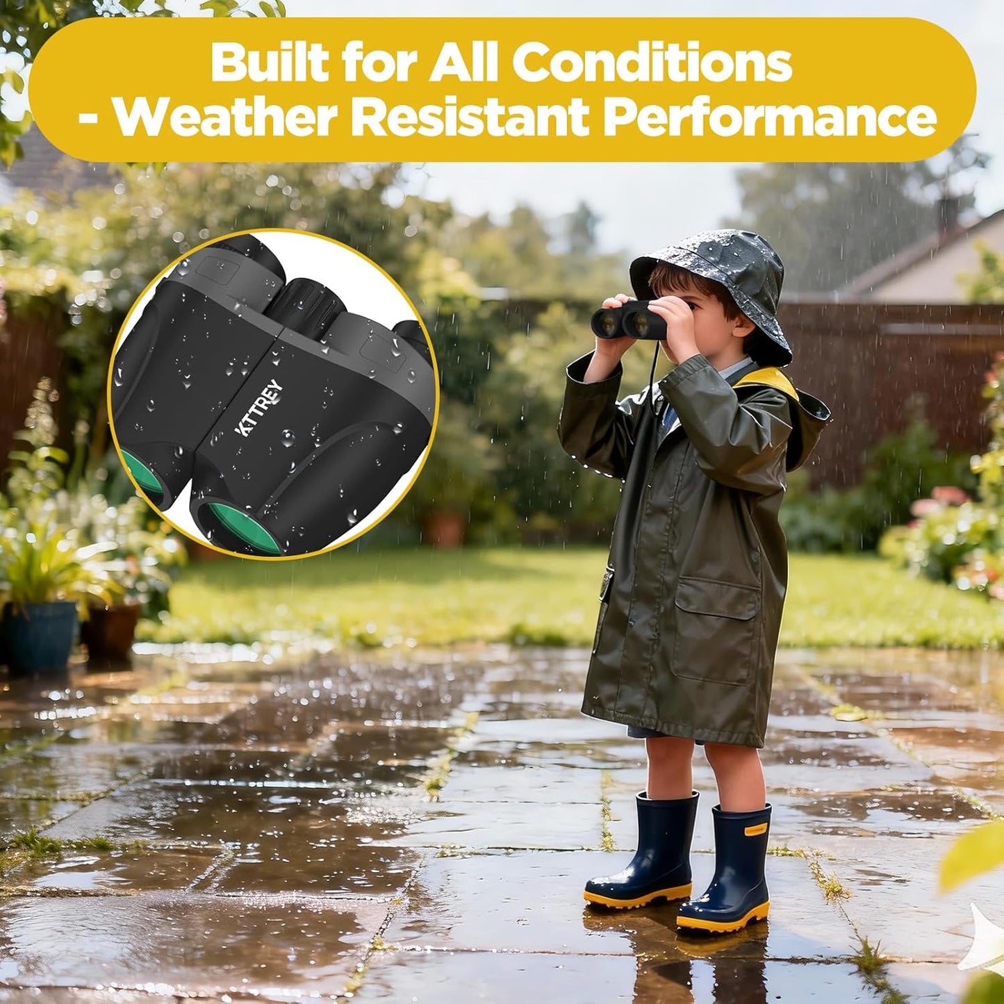 10x25 Compact Binoculars for Adults & Kids - High Power Mini Binoculars with BAK4 Prism & FMC Coating for Bird Watching, Hiking, Cruise Travel - Includes Carrying Case & Neck Strap