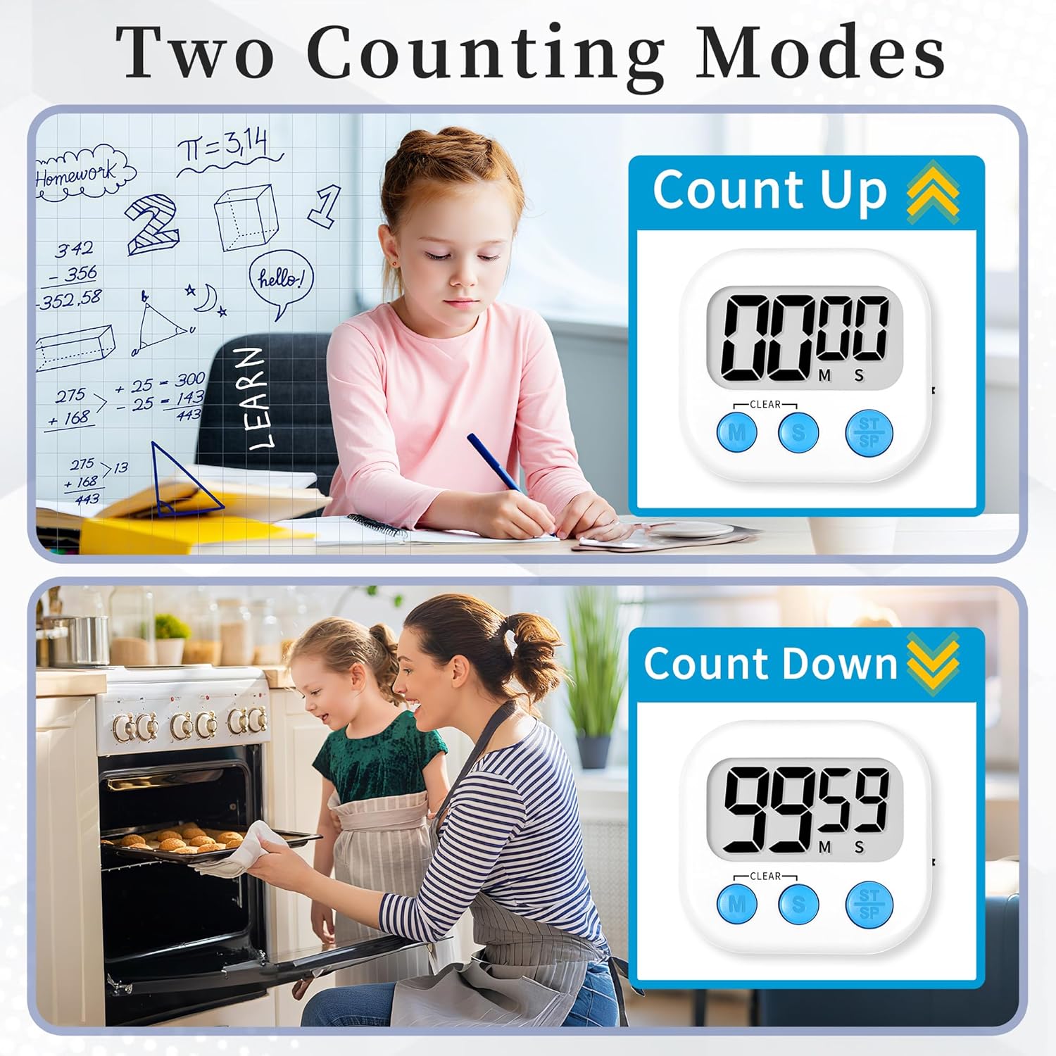 ZILLEEN Classroom Timers for Kids Classroom Magnetic Digital Kitchen T