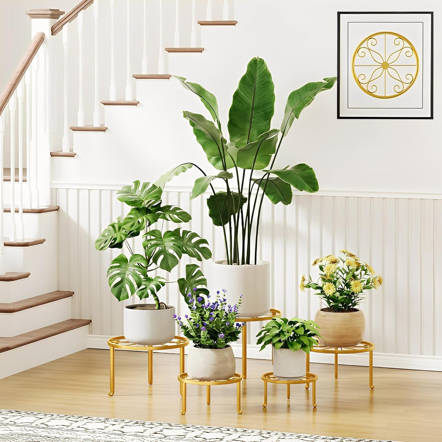 5 Pack Metal Plant Stand Home Flower Stand Shelf for Multiple Display 