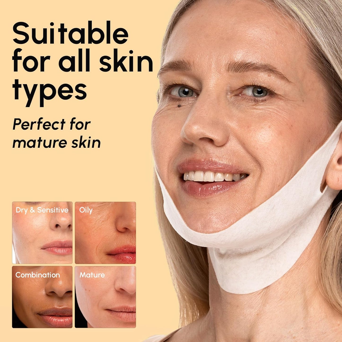 MAREE V Line Lifting Mask with 24K Gold – Deep Collagen Face Mask for 