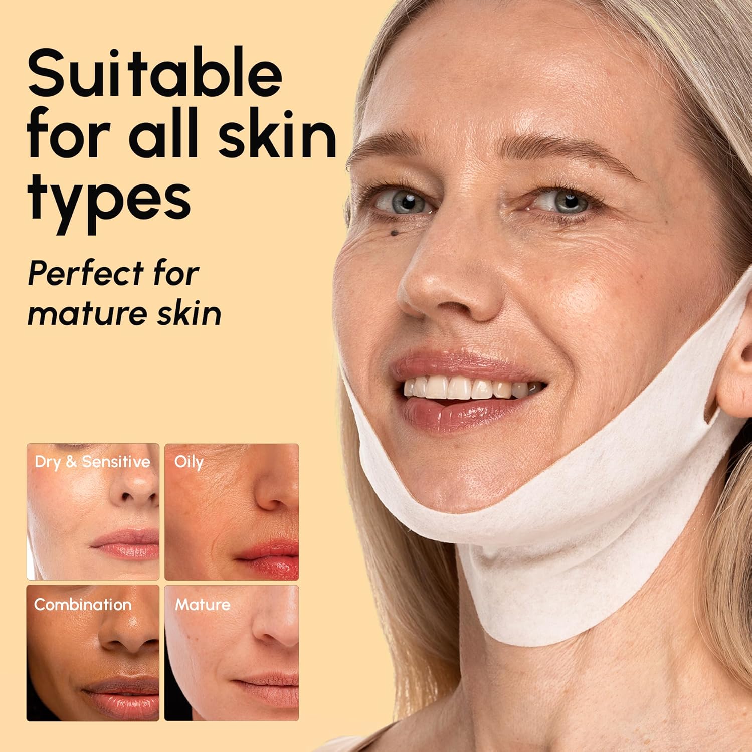 MAREE V Line Lifting Mask with 24K Gold – Deep Collagen Face Mask for 