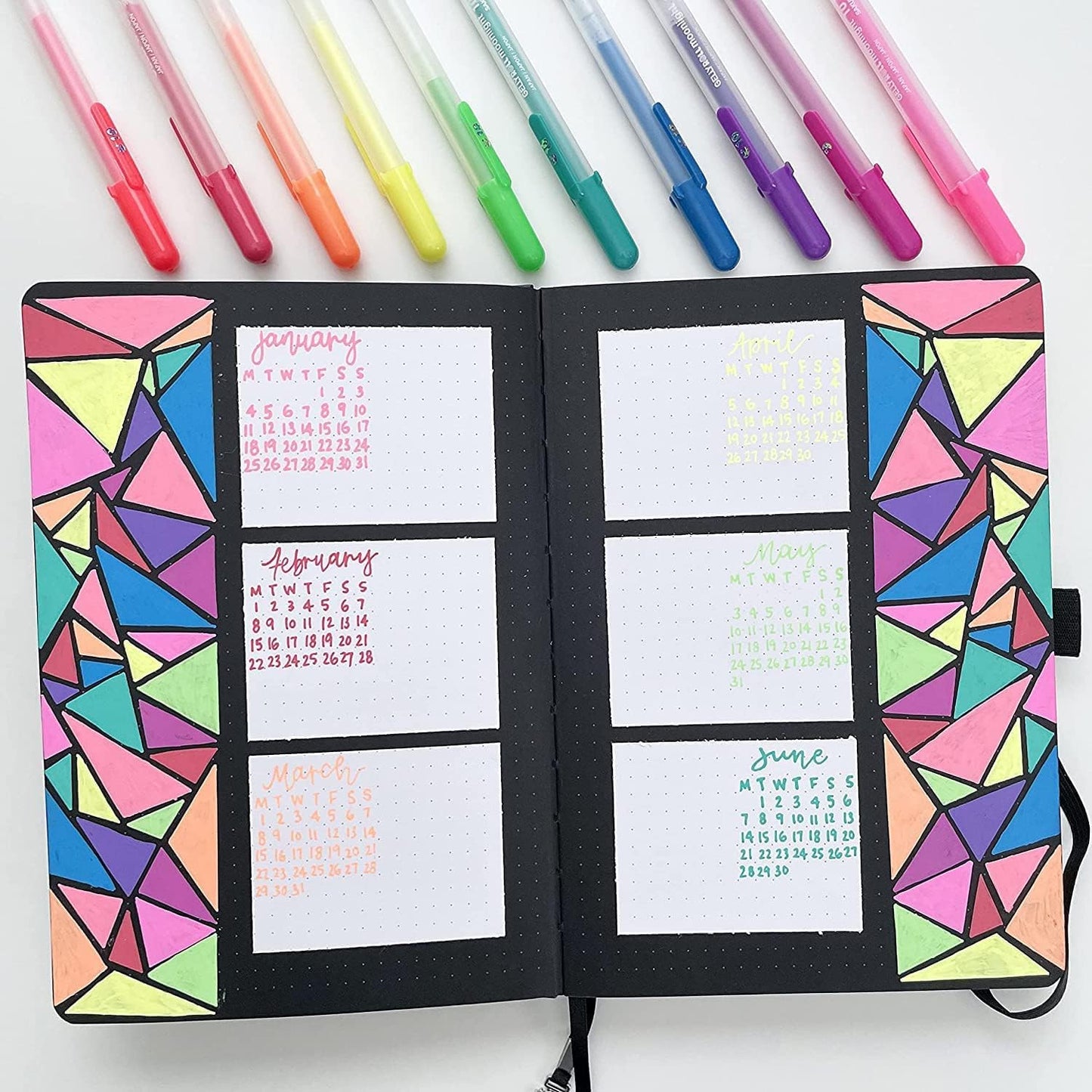 SAKURA Gelly Roll Moonlight Gel Pen Set, Bold Tip, Opaque Colors, 10 P