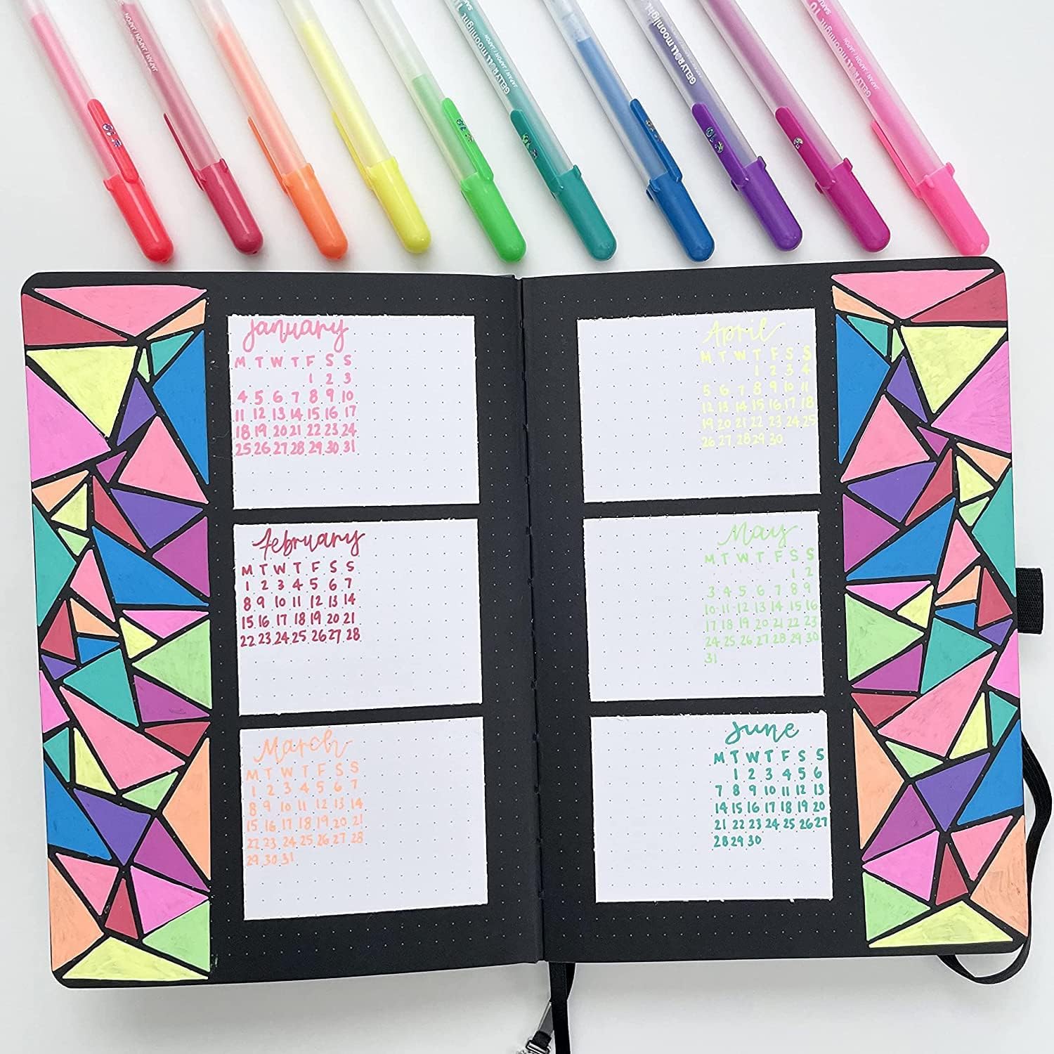 SAKURA Gelly Roll Moonlight Gel Pen Set, Bold Tip, Opaque Colors, 10 P