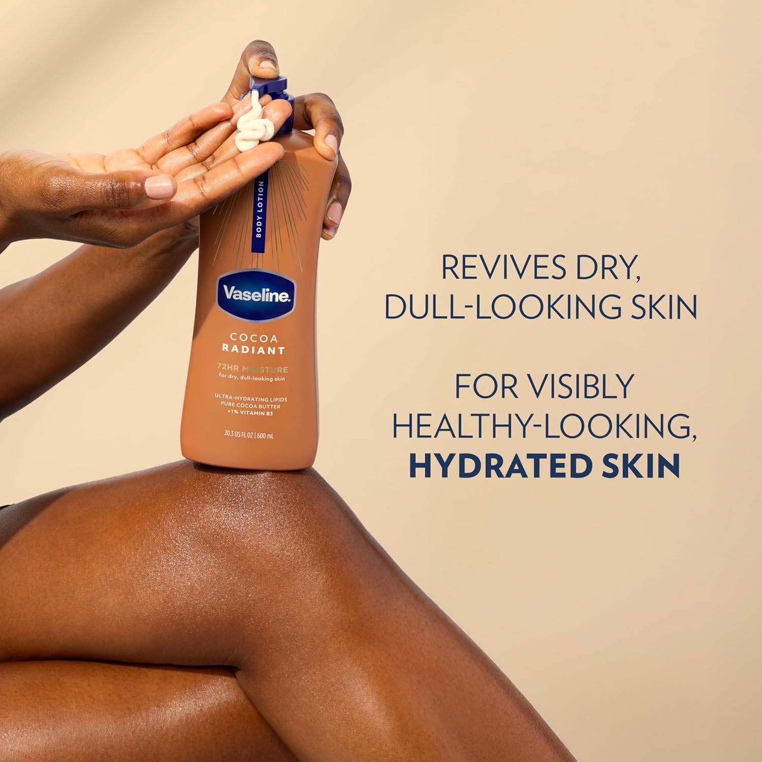 Vaseline Intensive Care Body Lotion Cocoa Radiant 3 count for Dry Skin