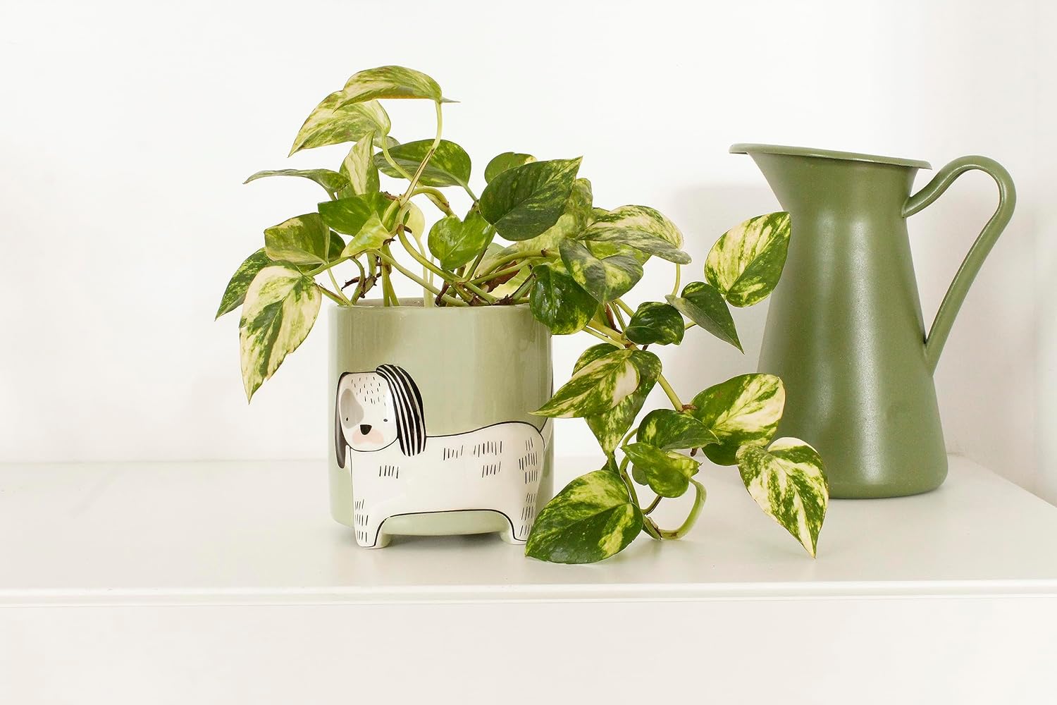 Winkee - Animal Flower Pot Dog Ceramic Flower Vase for Creative Decora