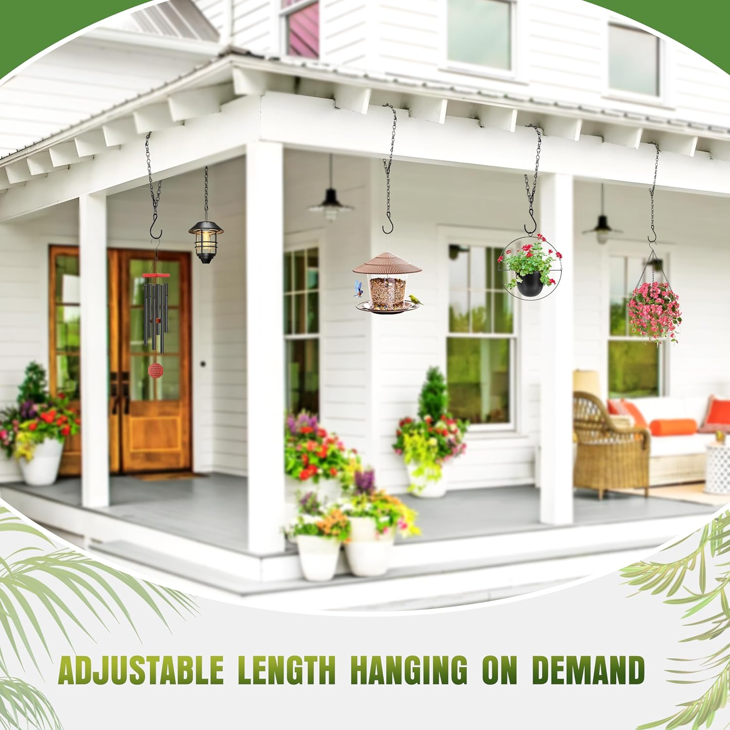 XDW-GIFTS 4-Pack 25.5 Inch Hanging Chain with Hooks for Hanging Bird F