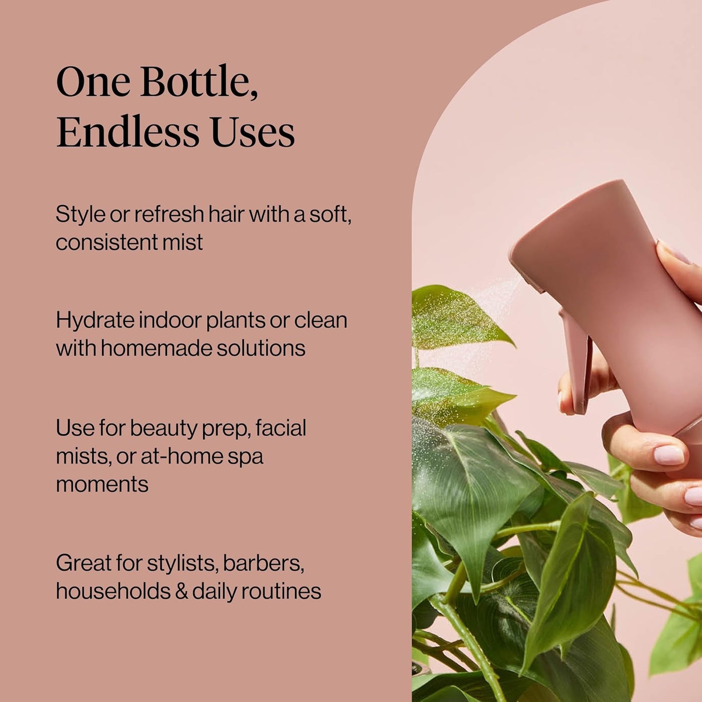 Kitsch Continuous Spray Bottle for Hair – Fine Mist Water Mister & Wat